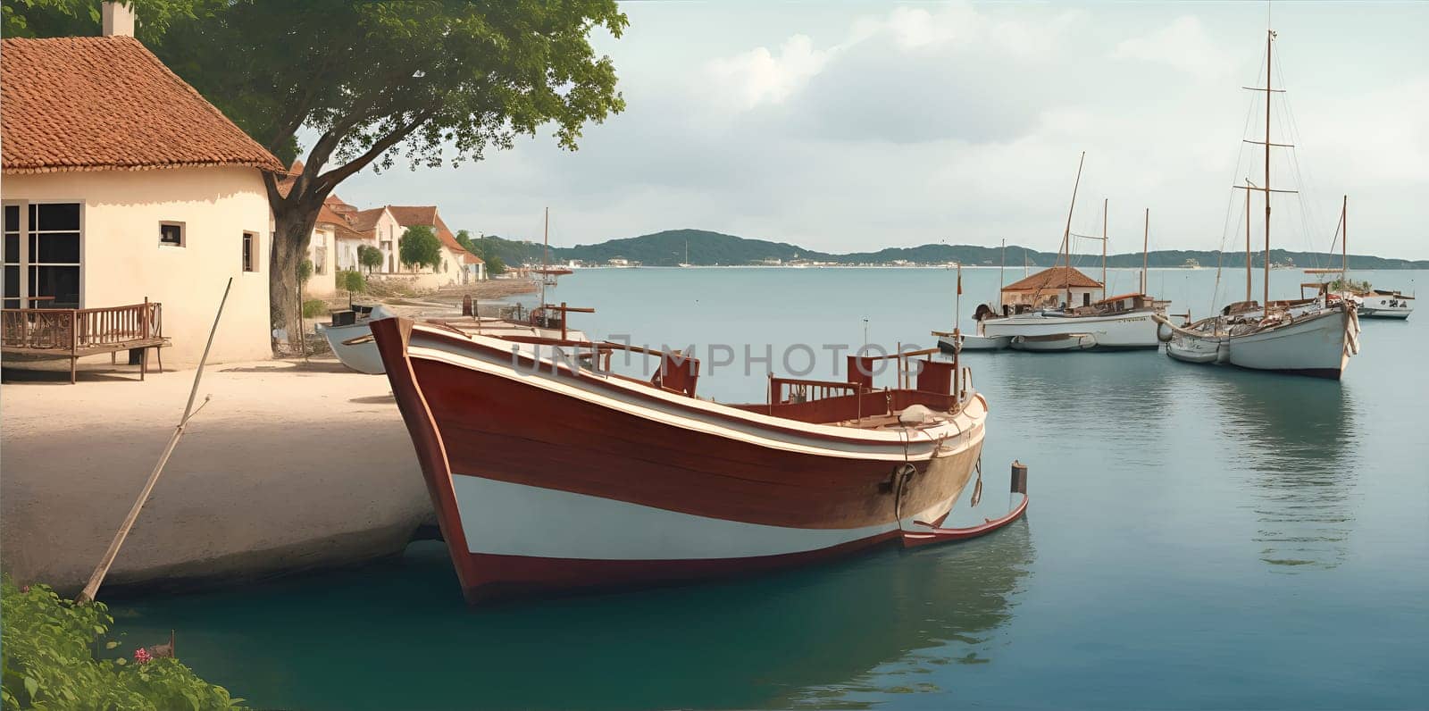 Multiple boats floating in water near the dock.