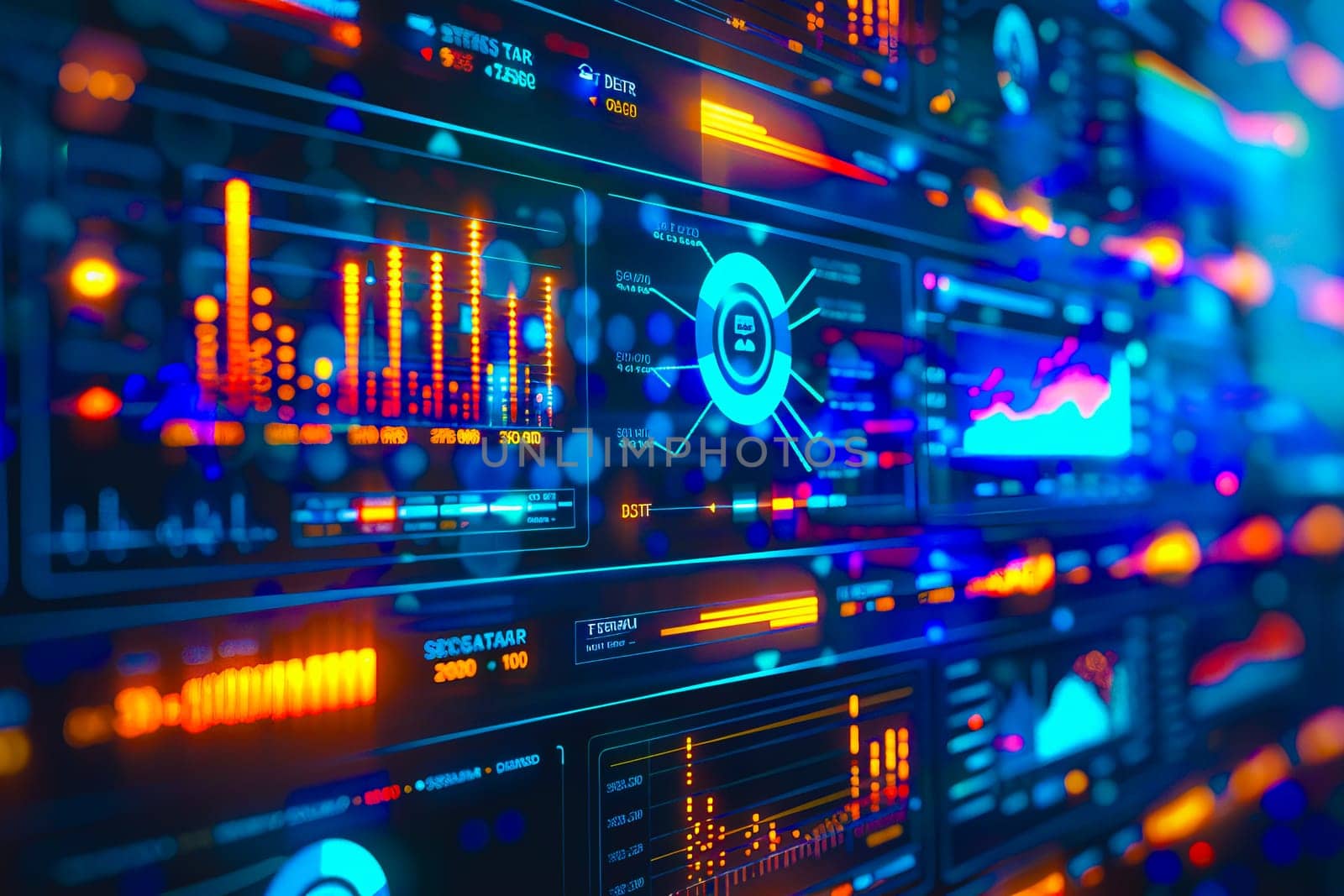 Diagram Scientific information futuristic and Technological Dashboard Map by Manastrong