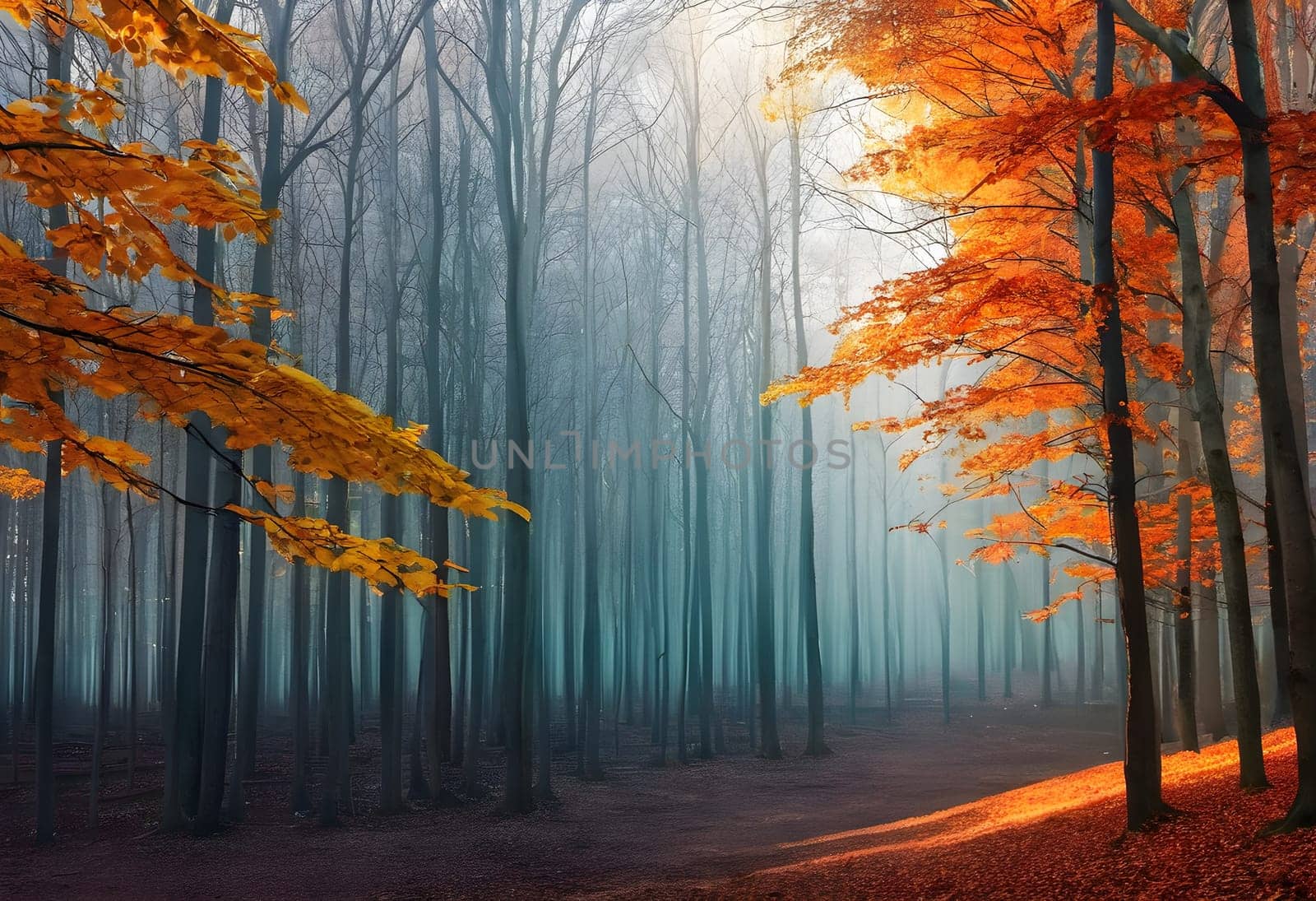 Autumn's Palette: A Journey Through the Forest by Petrichor