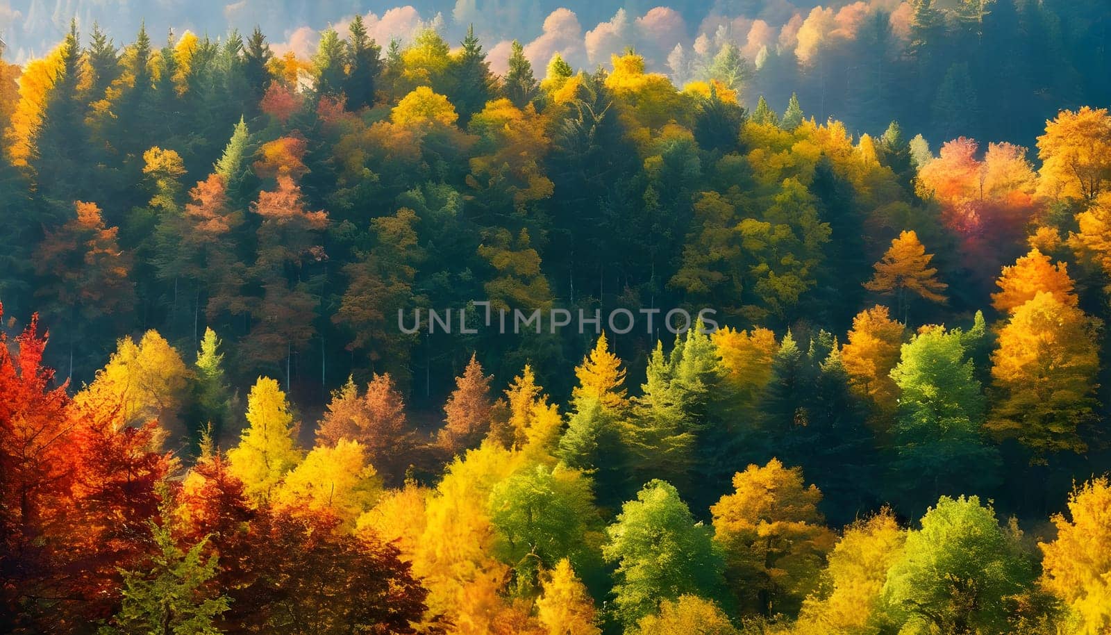 Golden Tranquility: Exploring the Autumn Forest