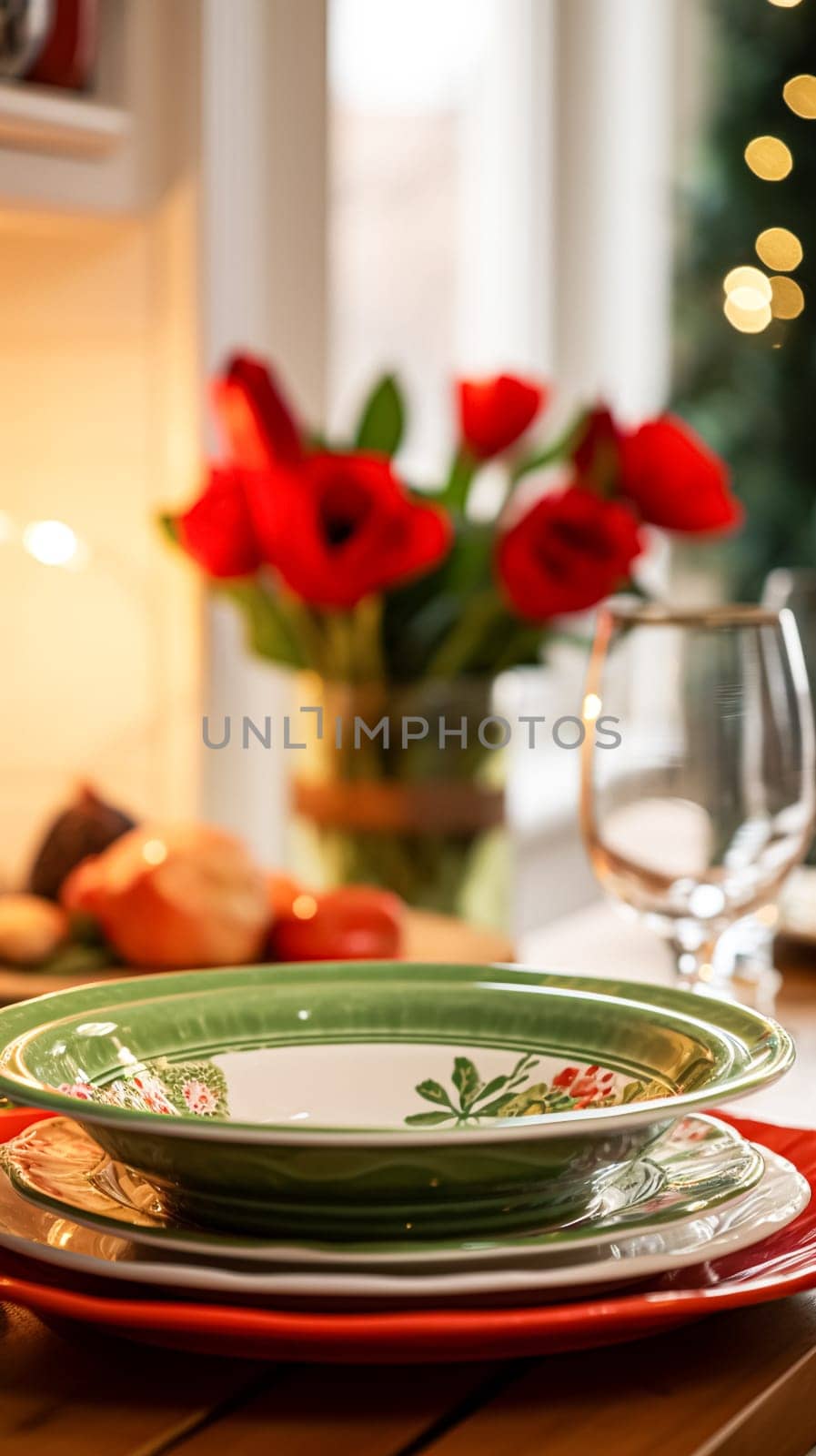 Dishware and crockery set for winter holiday family dinner, Christmas homeware decor for holidays in the English country house, gift set and home styling inspiration