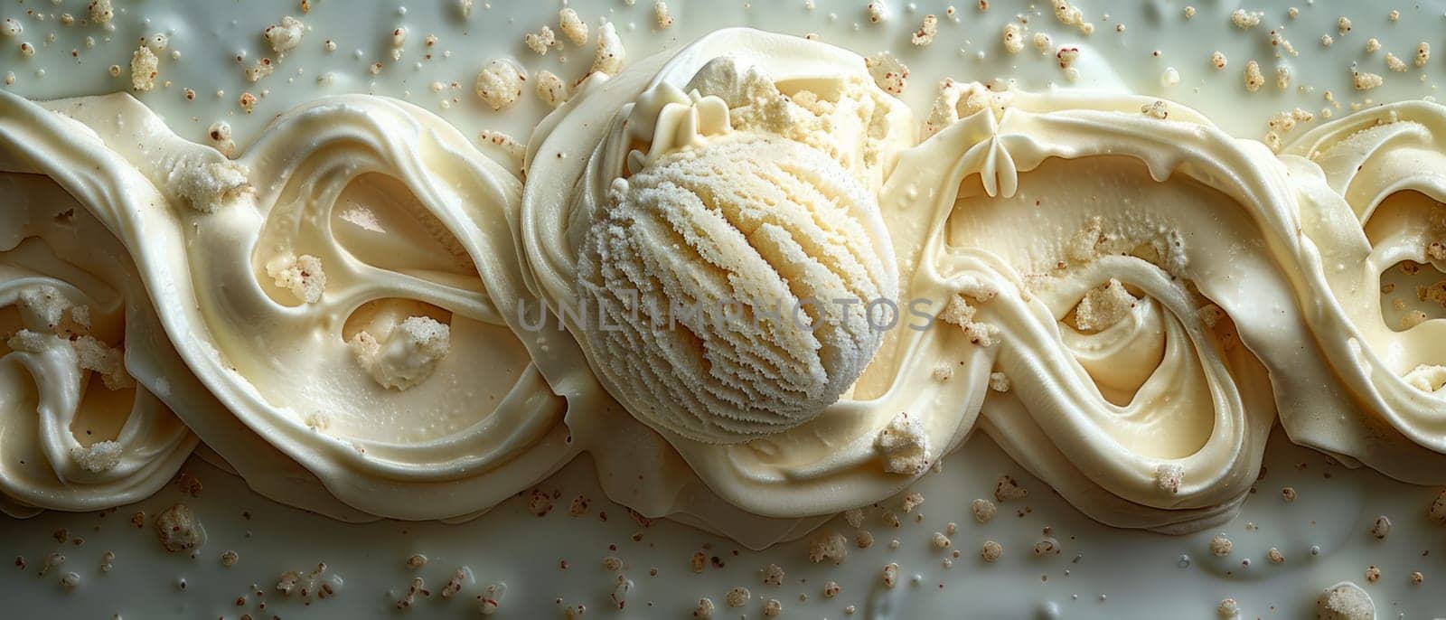 Creamy Ice Cream Sorbet Texture. Sweet Gelato Dessert Presentation Background. Ai generated