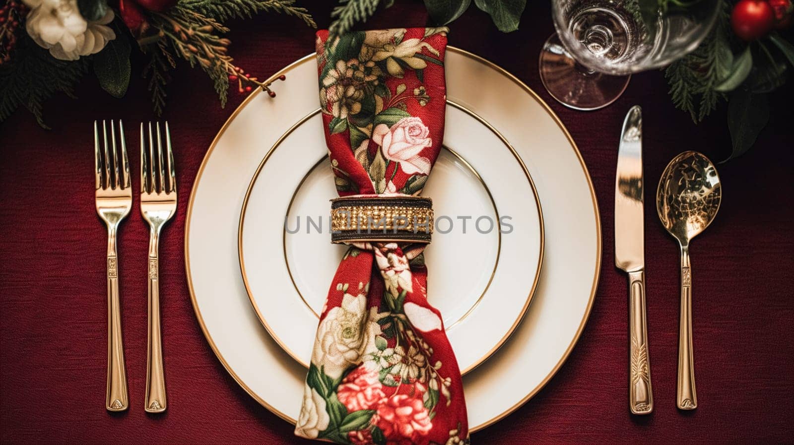 Table decor, holiday tablescape and formal dinner table setting for Christmas, holidays and event celebration, English country decoration and home styling inspiration