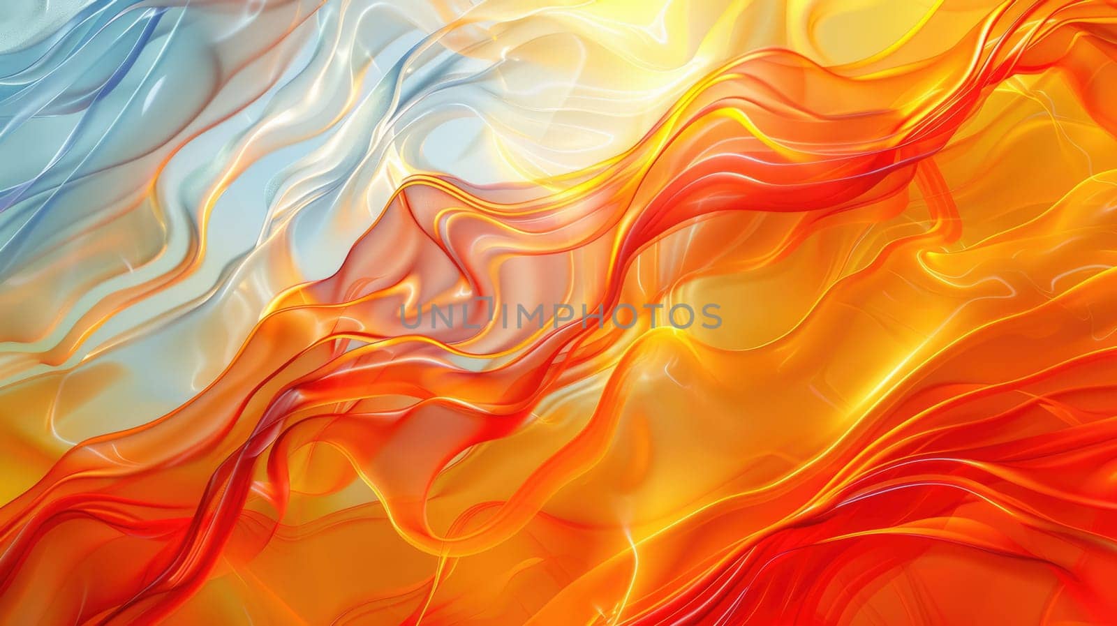 A vibrant painting capturing the intense heat and beauty of a flame. The artwork displays a stunning pattern of amber, orange, and peach colors, reminiscent of a geological phenomenon AIG50