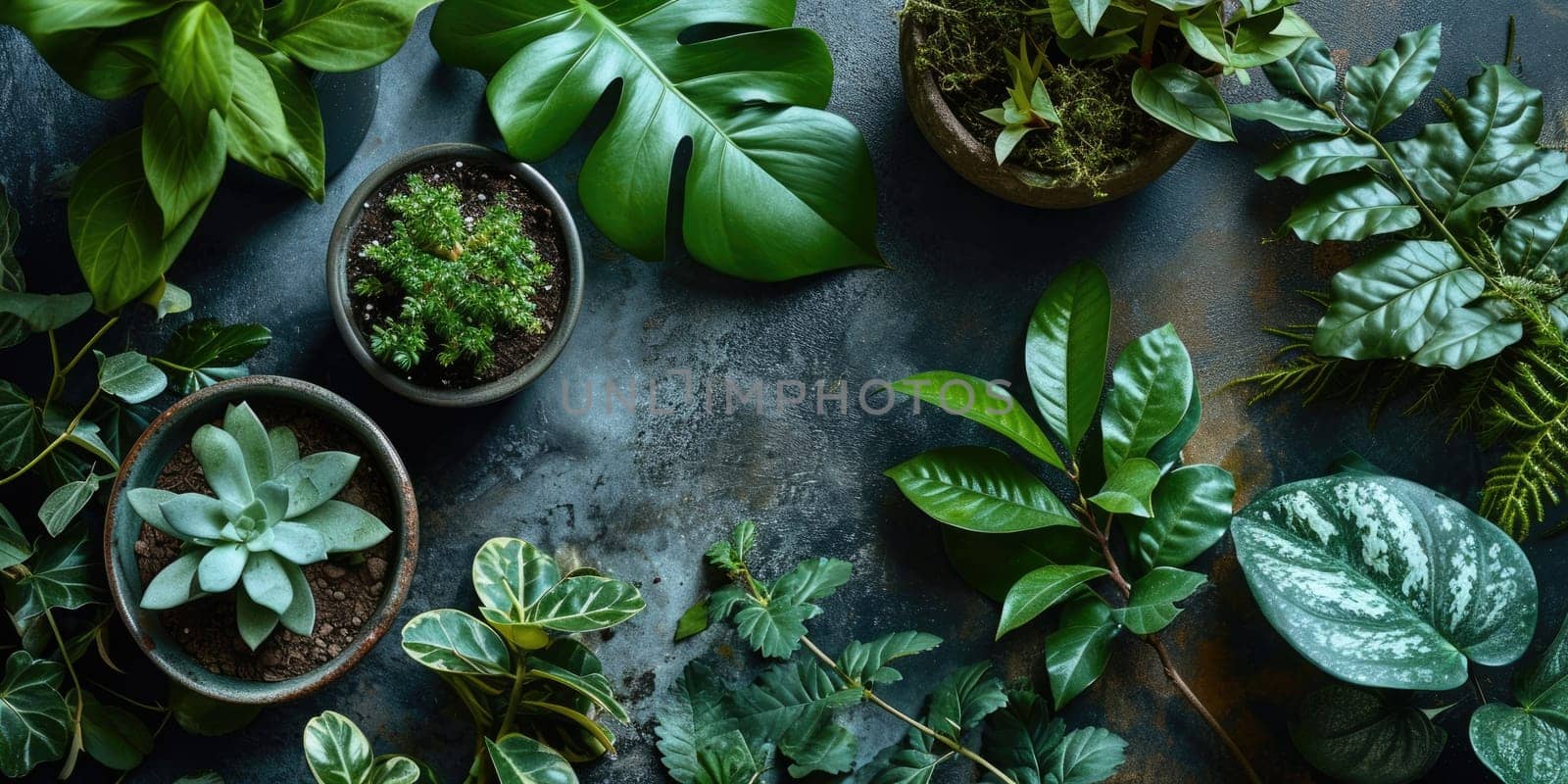 The picture of nature that focused to the green leaf from tree in the forrest that stay on ground and got illuminated with bright light of a sunlight in the summer or spring time of the year. AIGX03.
