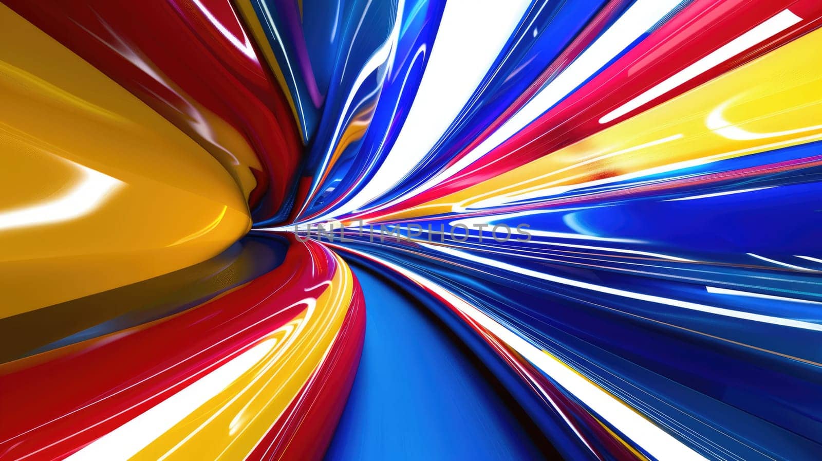 3d render of a colorful tunnel with glowing neon lights AIG51A.