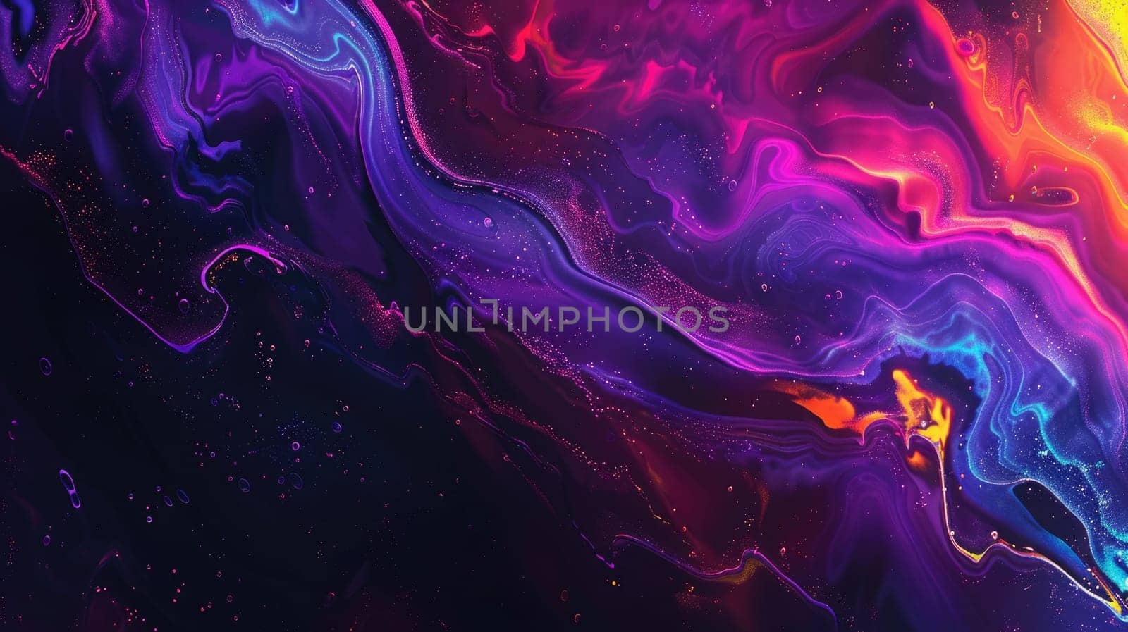 An abstract painting with vibrant colors and a fluid, swirling pattern. AIG51A.