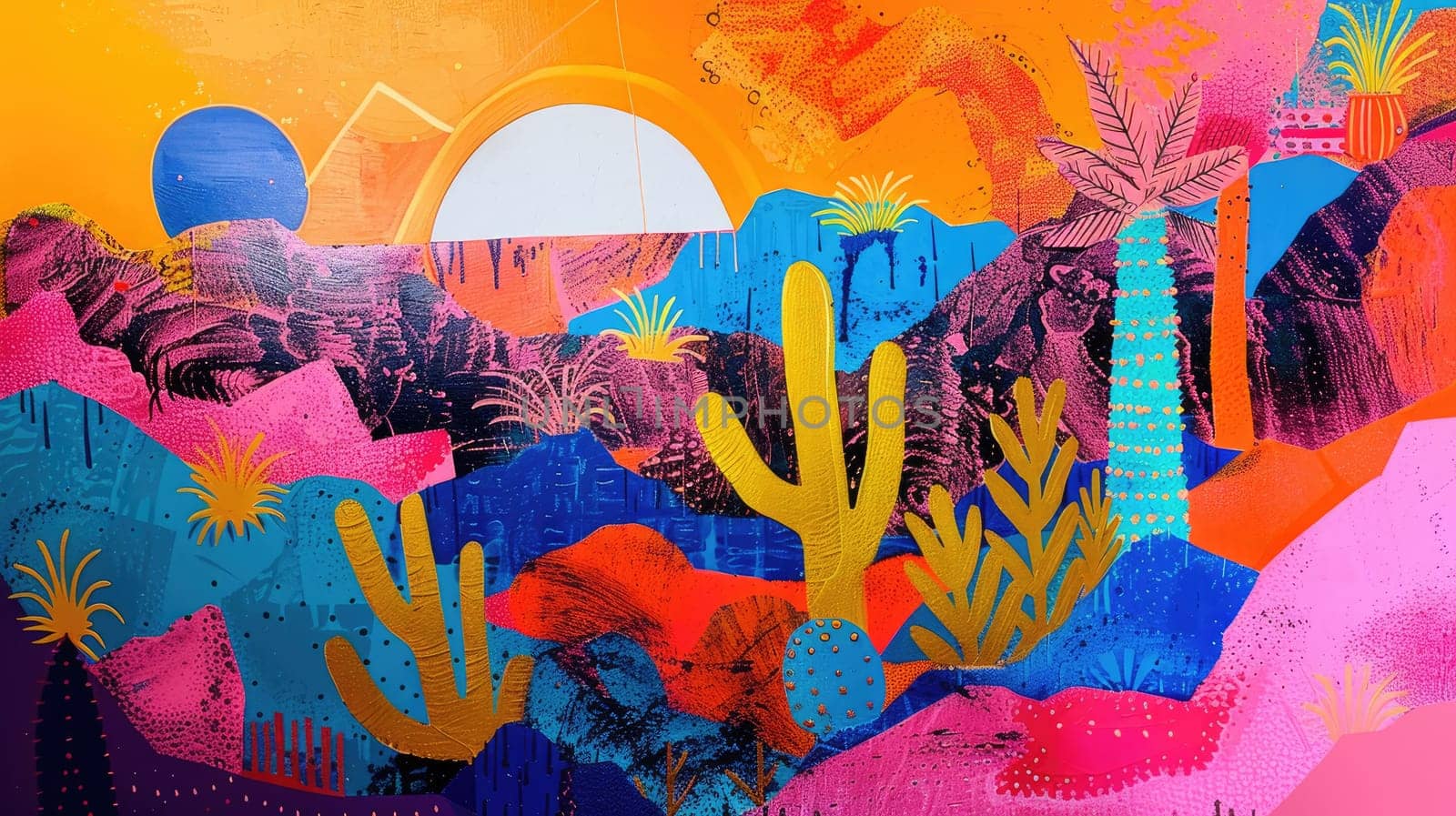 A closeup of a vibrant abstract painting depicting a magenta wind wave pattern, resembling a liquid landscape. The colors blend like water in motion AIG50
