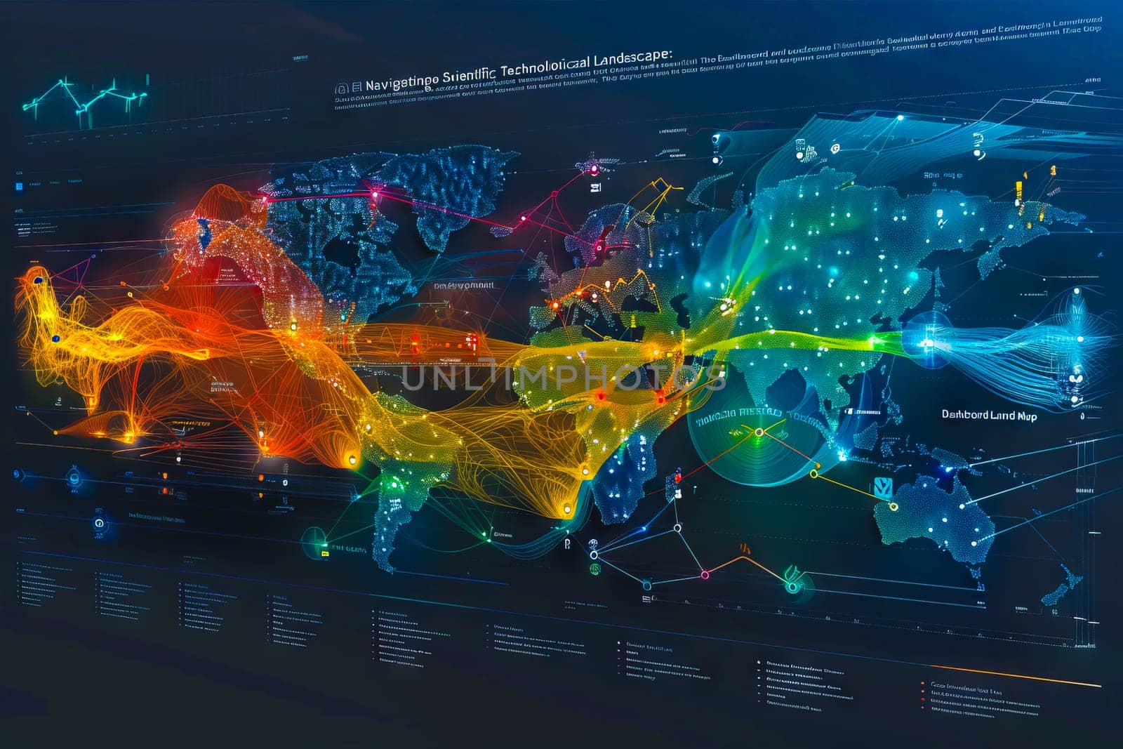 Diagram Scientific information futuristic and Technological Dashboard Map by Manastrong