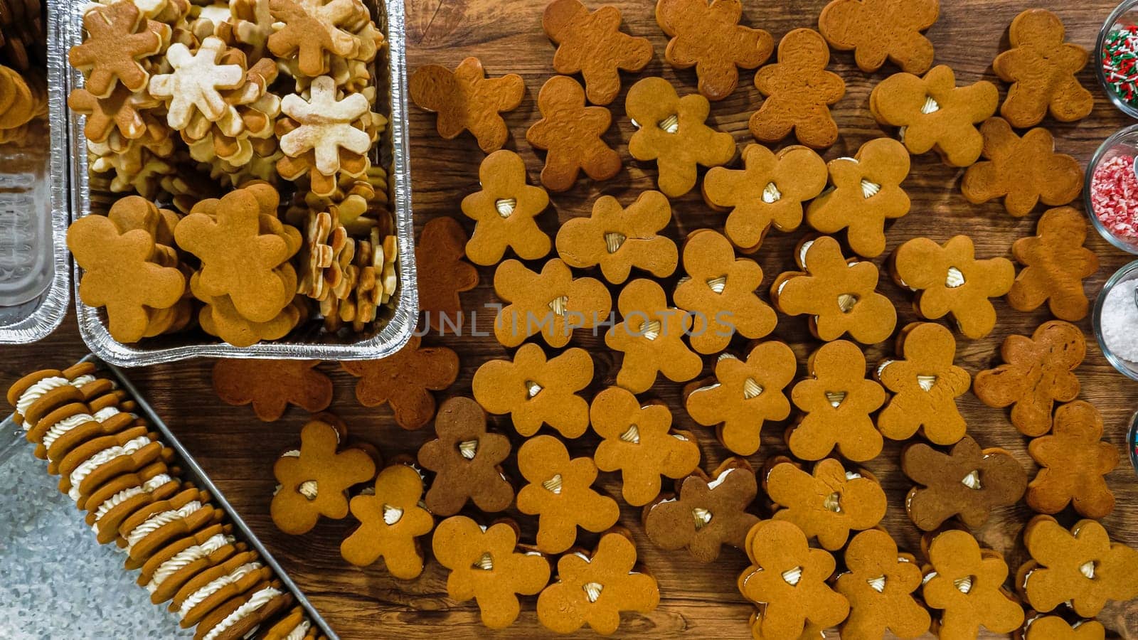 Home Kitchen Magic: Woman Prepares Homemade Gingerbread Treats by arinahabich