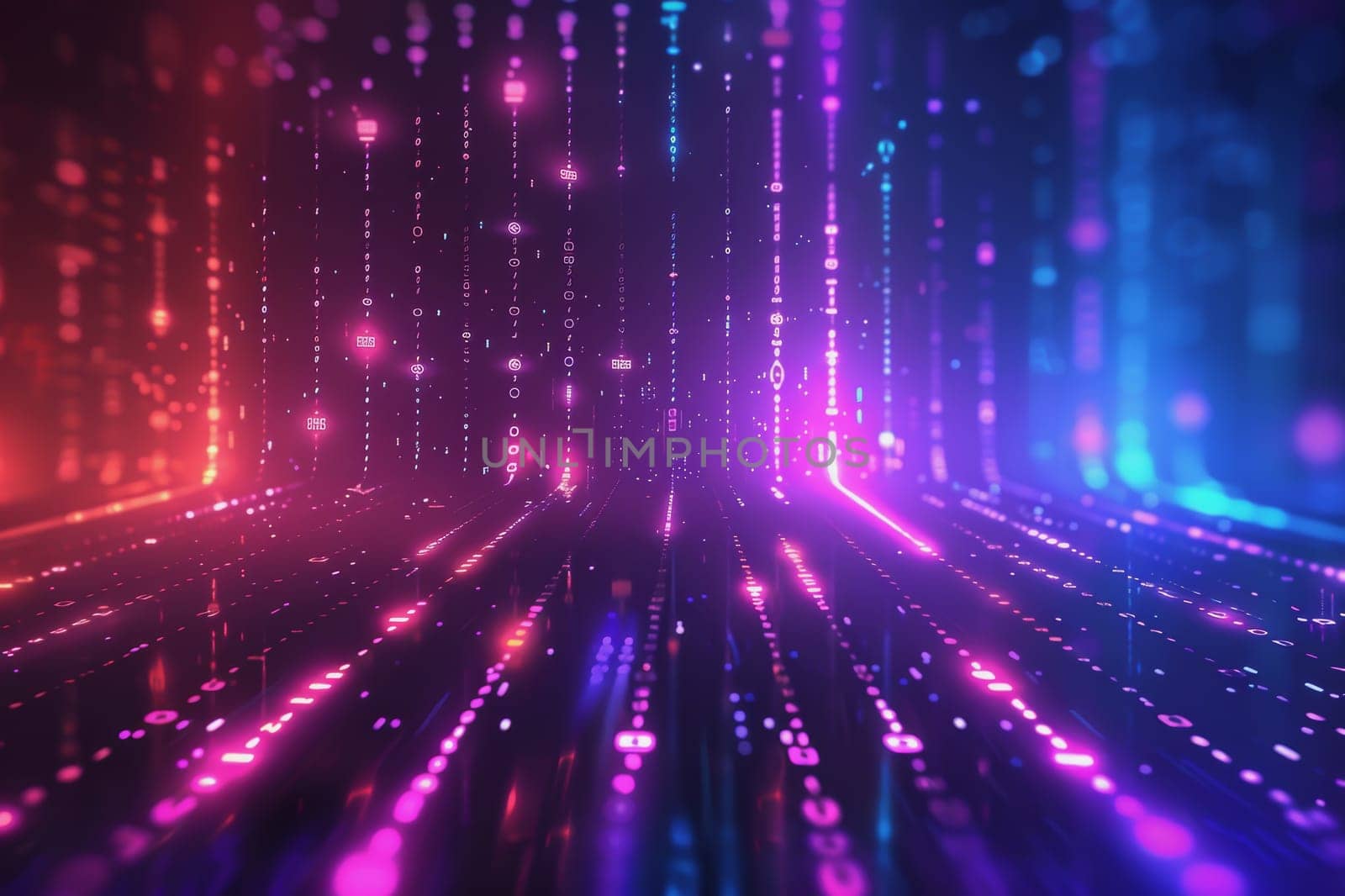 digital data stream background with binary code the flow information of cyber security technology. by Manastrong