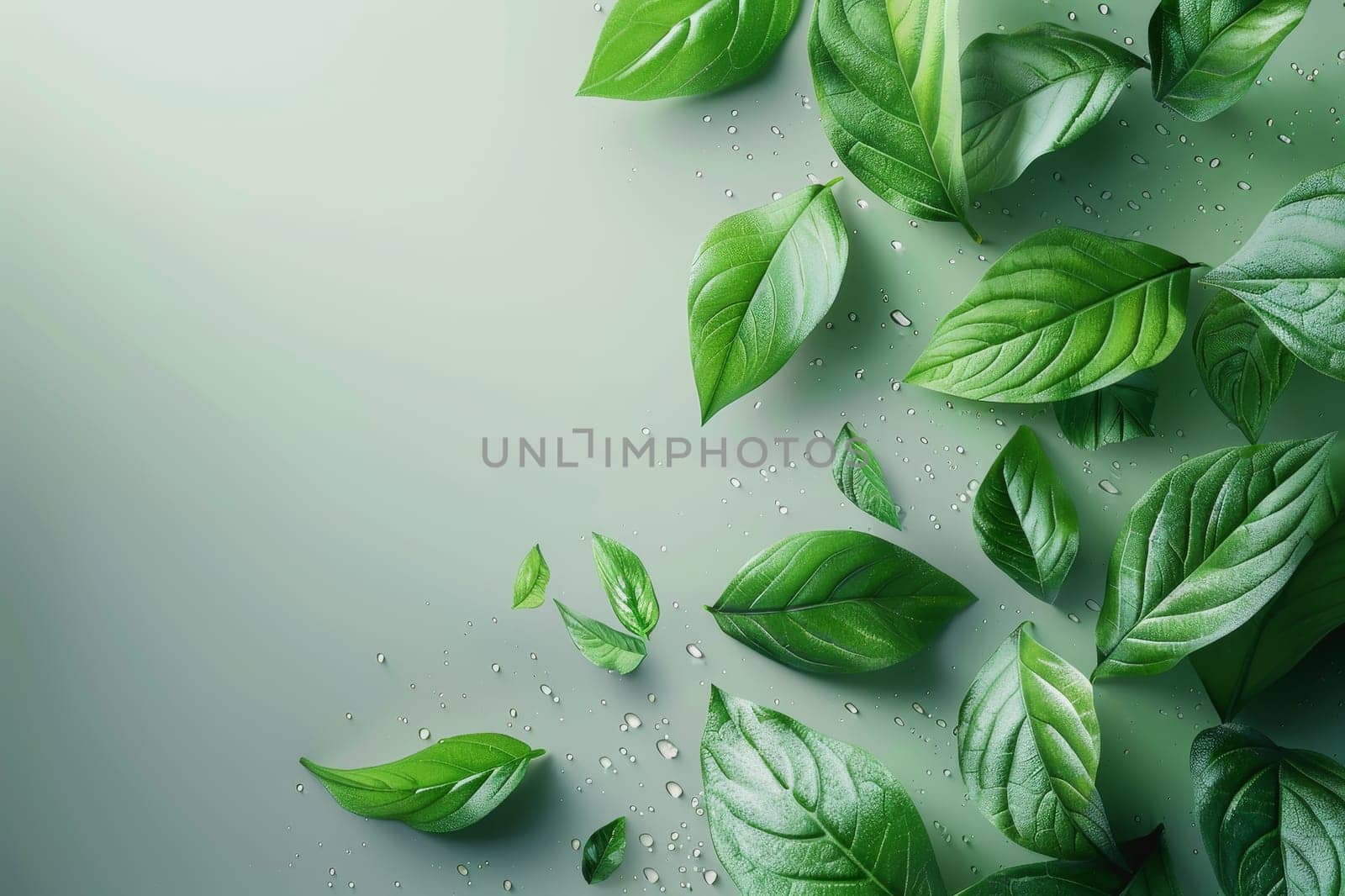 copy space background with green leaf,copy-space of add text, product and Advertising media.