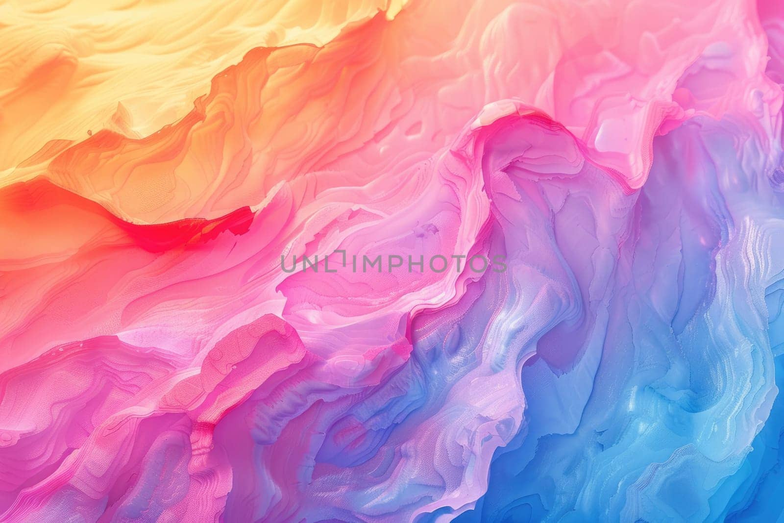 Colorful abstract painting with a smooth, wavy texture. AIG51A.
