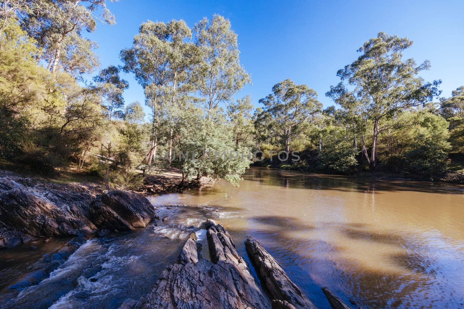 Pound Bend Tunnel in Warrandyte State Park and Pound Bend Reserve on a cool autumn day in Warrandyte, Victoria, Australia.