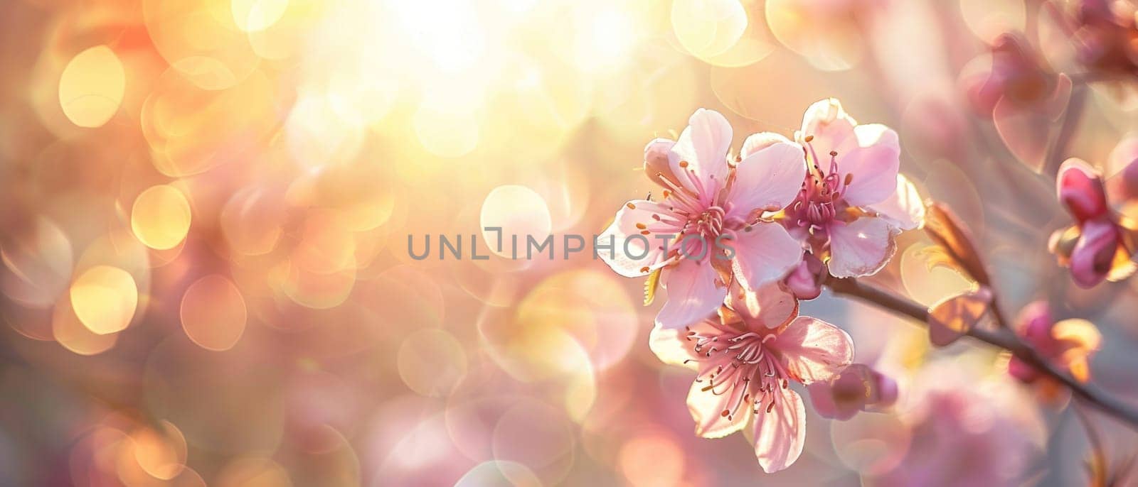A close up of a pink flower with a blurry background by AI generated image.