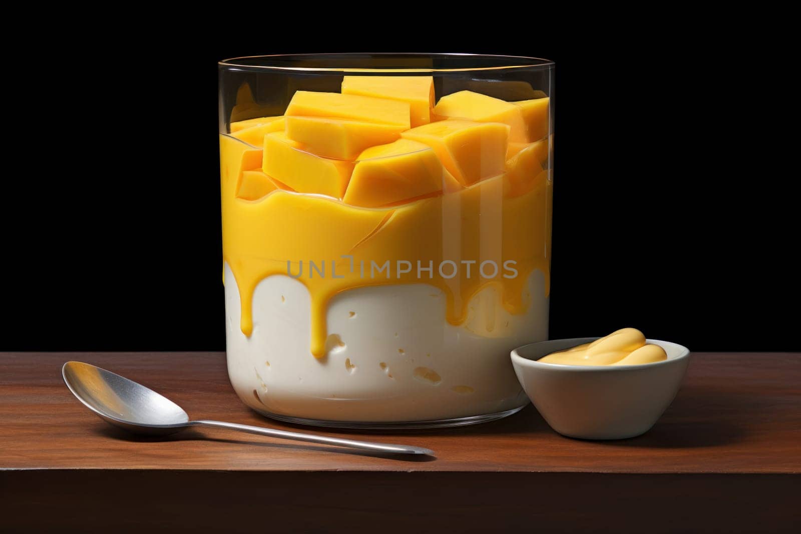 Chilled Mango yogurt. Generate Ai by ylivdesign