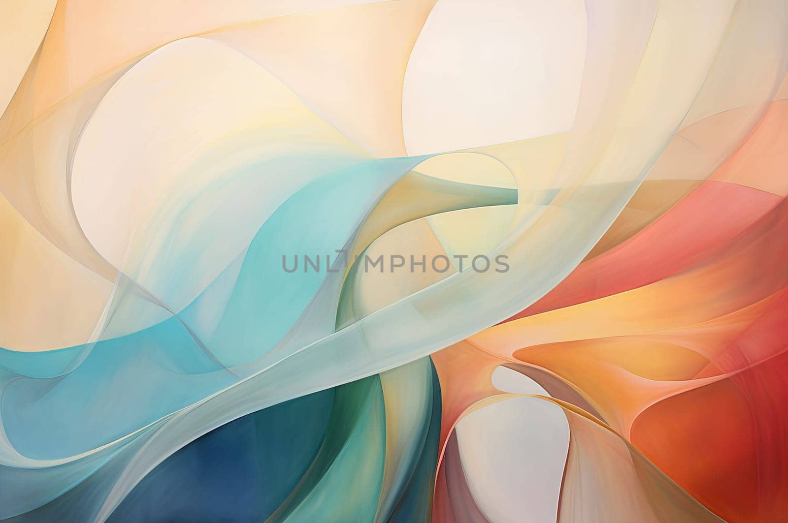 Elegant digital art with smooth swirling patterns in warm and cool tones by ylivdesign