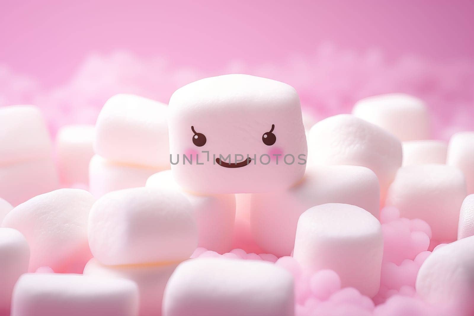Soothing Marshmallow pink background. Generate Ai by ylivdesign
