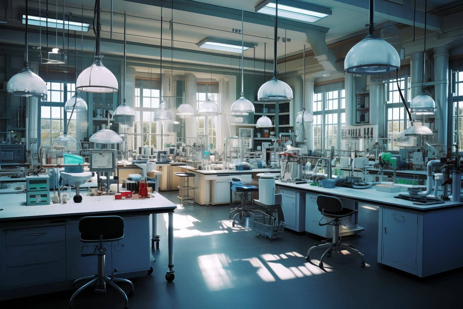 State-of-the-art Futuristic organic laboratory. Generate Ai by ylivdesign