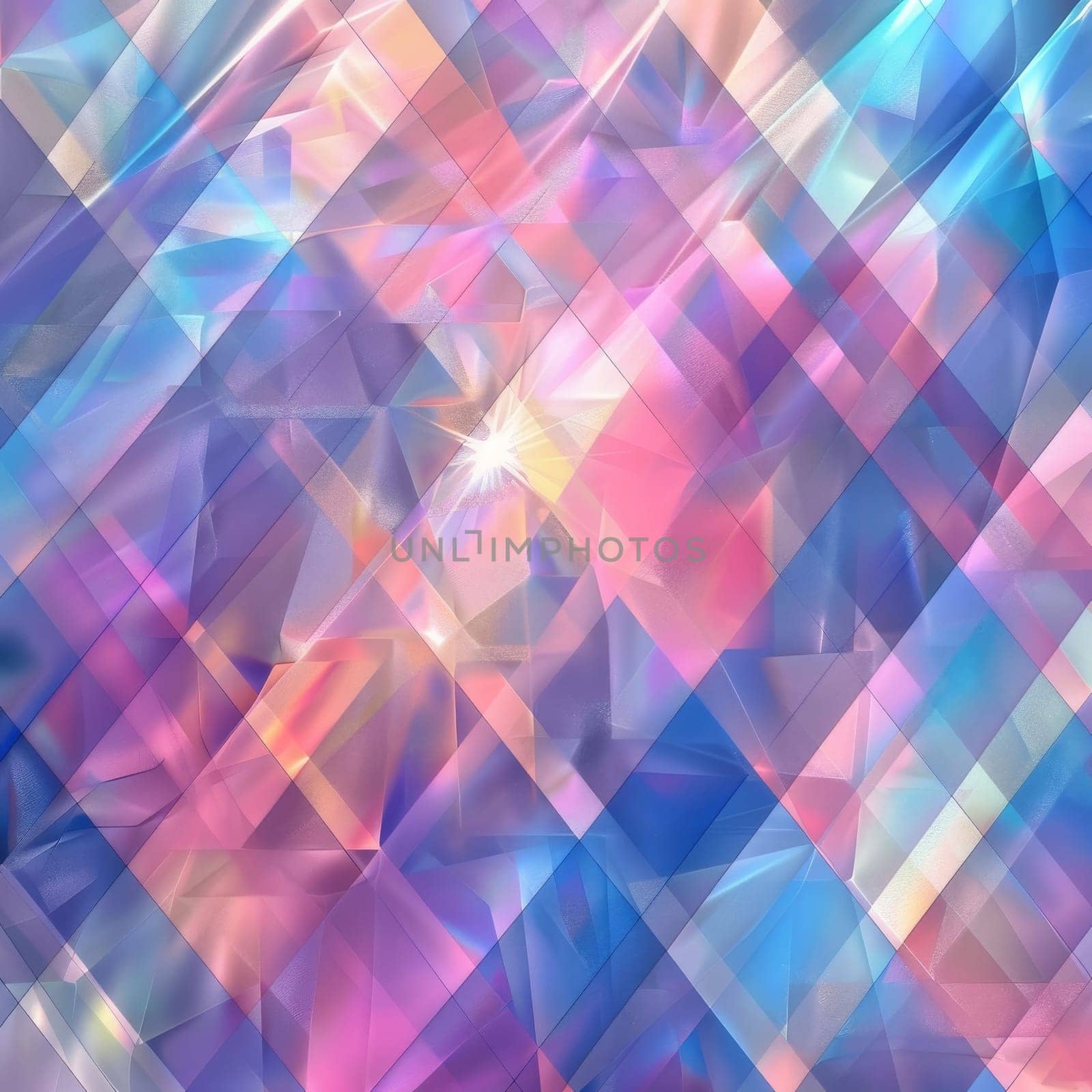 A colorful, abstract image of a diamond with bright colors and a star in the center. The diamond is made up of many small triangles, and the colors are vibrant and eye-catching