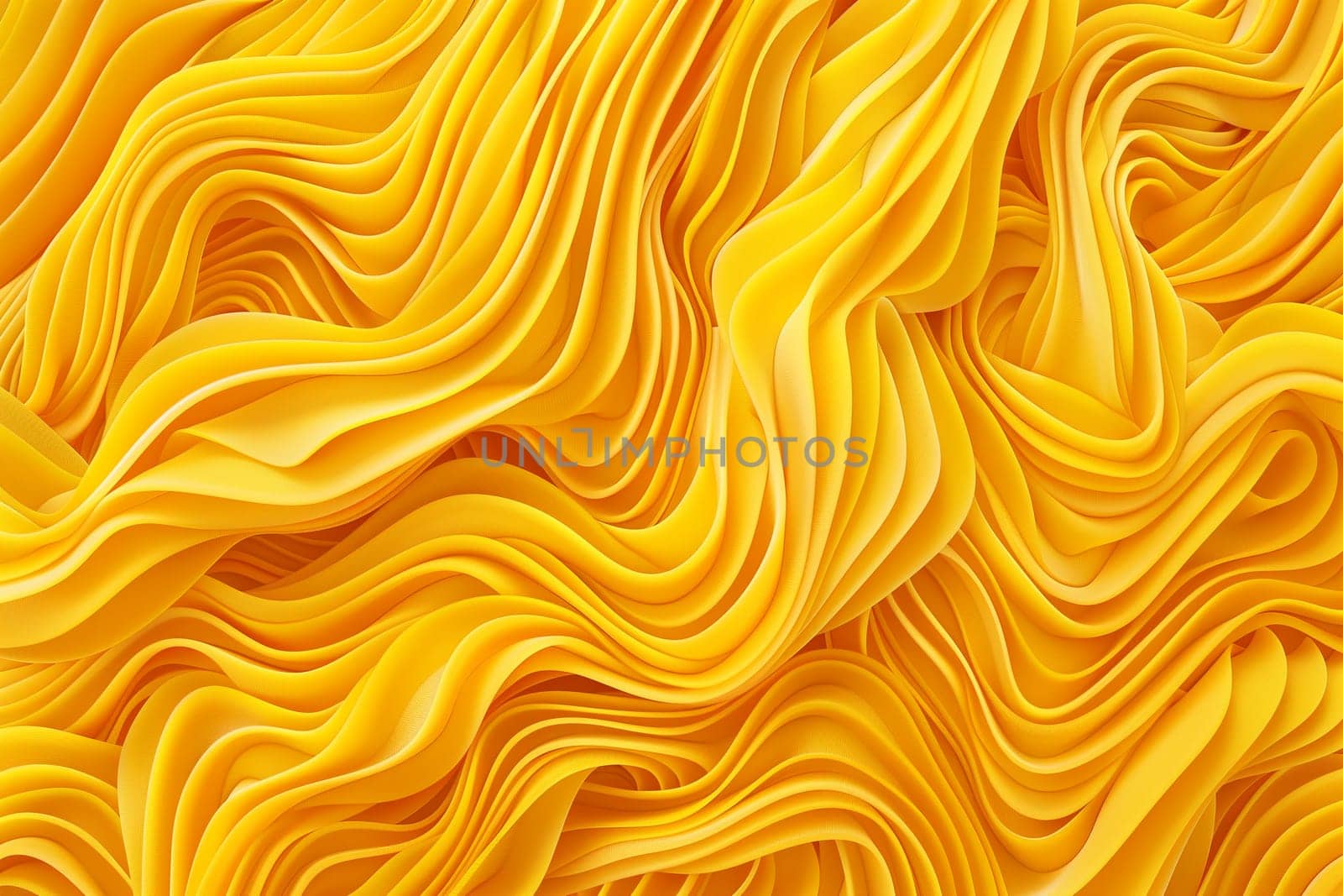 Detailed view of a bright yellow background featuring wavy lines in varying thickness and direction.