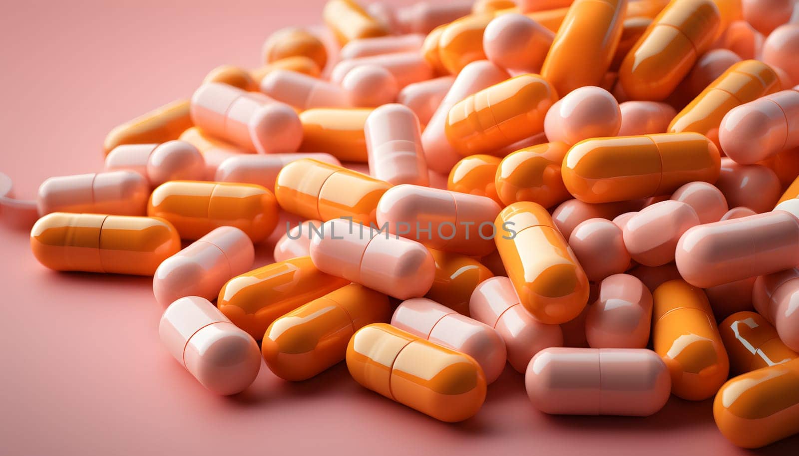 White pills on blue background. High quality photo