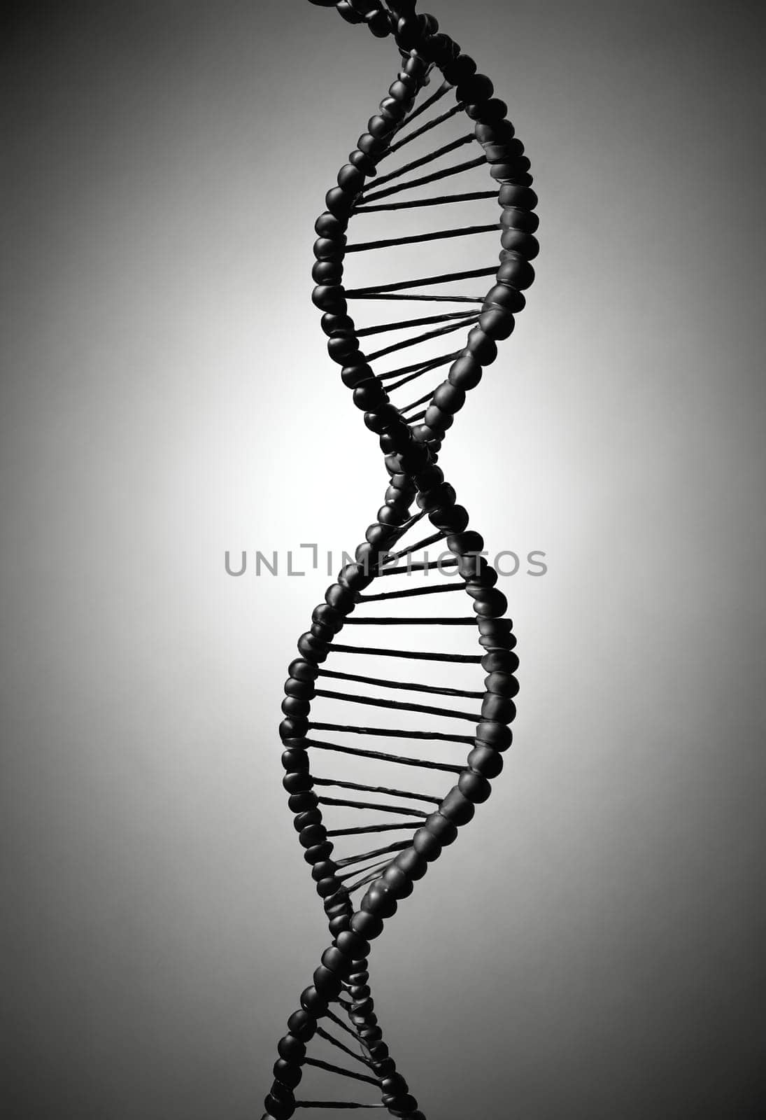 A 3D depiction of the DNA double helix, highlighting the sugar-phosphate backbone.