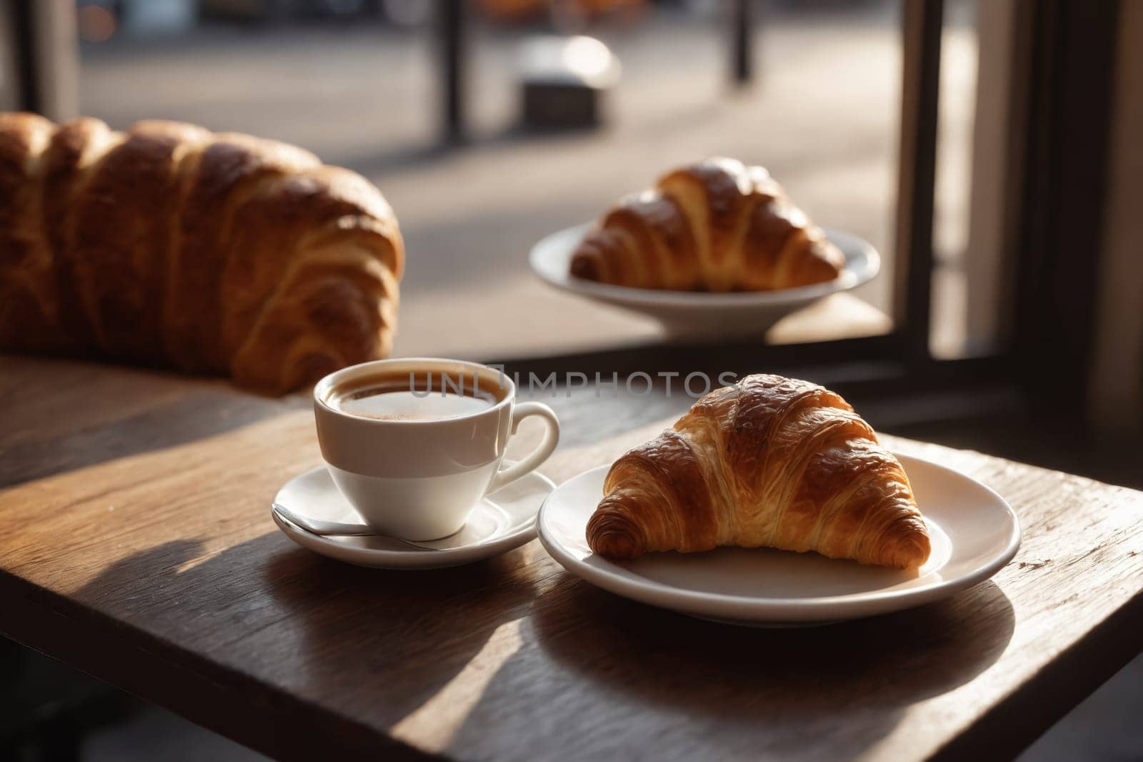 Gourmet croissants and rich coffee, the ideal companions for a satisfying breakfast.