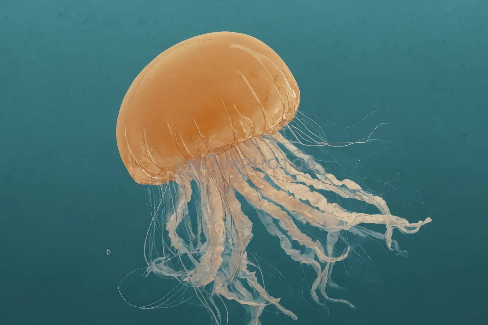 Witness the underwater ballet of a jellyfish, a creature of mesmerizing beauty and poise in the aquatic world.
