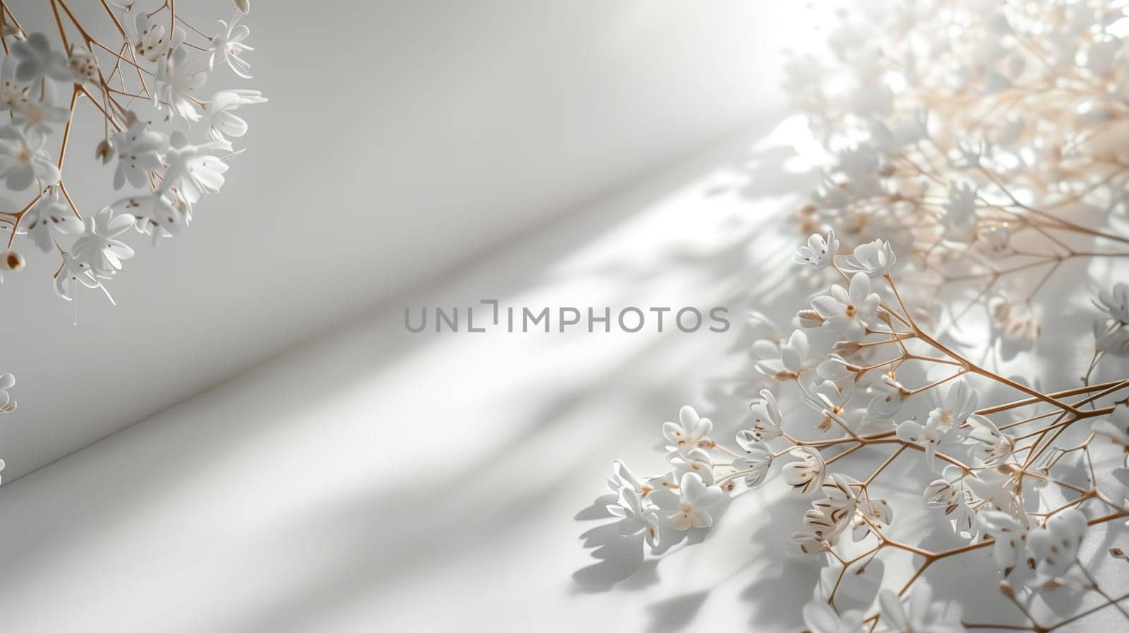 White Wall Decorated With Various Flowers by TRMK
