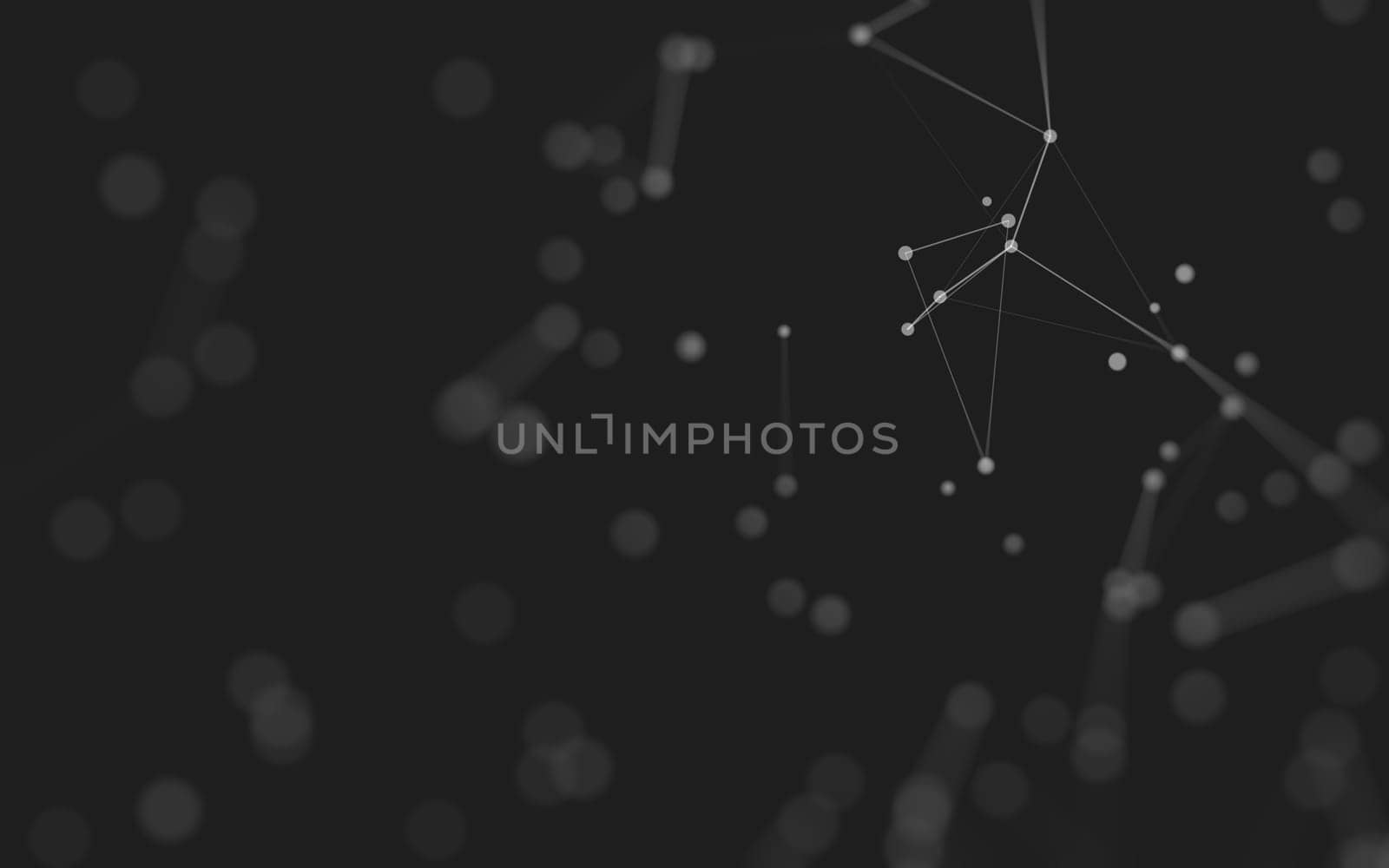 3d Abstract background. Molecules technology with polygonal shapes, connecting dots and lines. Connection structure. Big data visualization. 3d background. 