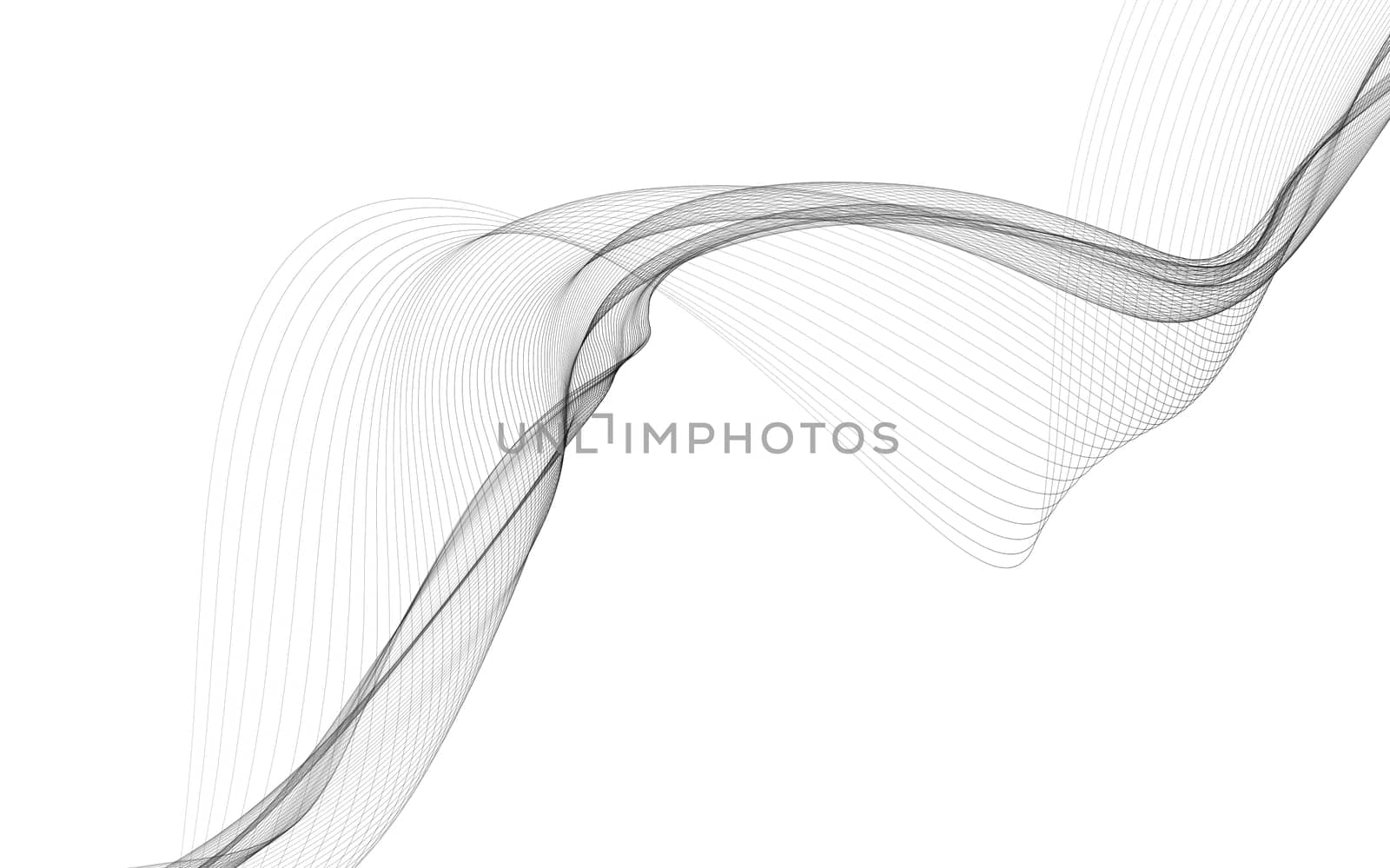 Abstract background with monochrome wave lines on white background.  by teerawit