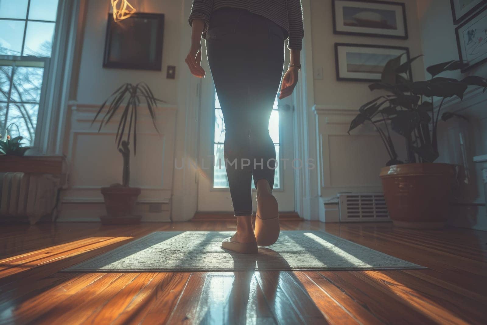 A woman is standing in a room with a lot of plants by itchaznong