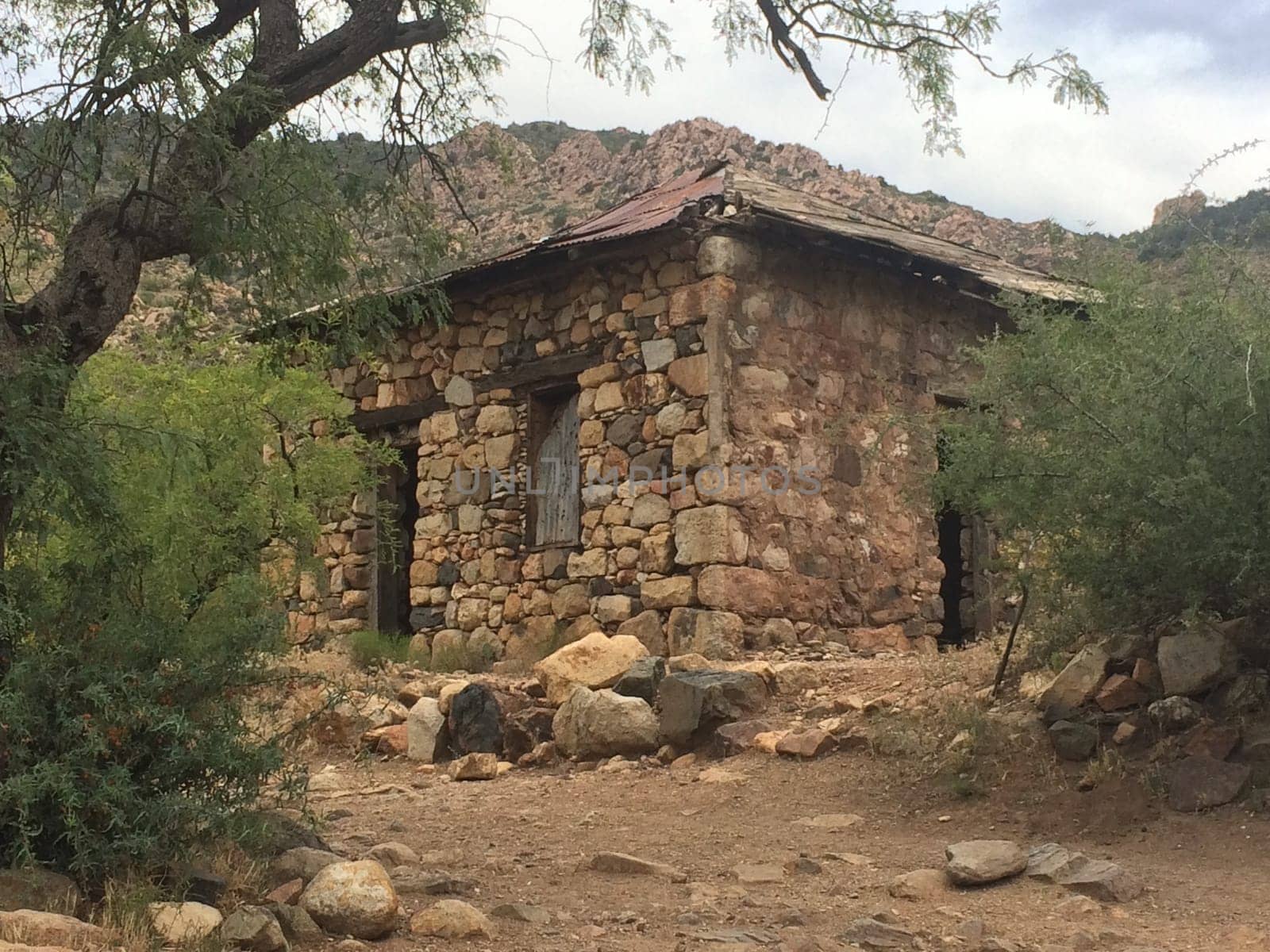 An Abandoned Stone Cabin in Arizona Desert by grumblytumbleweed