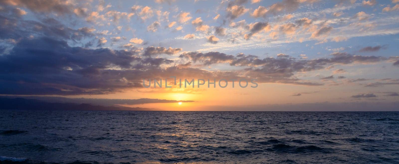 Beautiful sunset over the Mediterranean sea in Cyprus by Mixa74