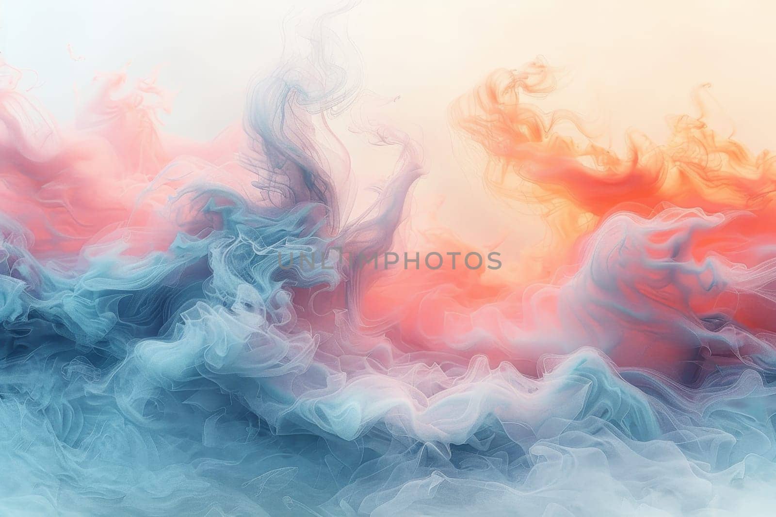 A background depicting a powerful multicolored wave of water. Wavy colored texture.