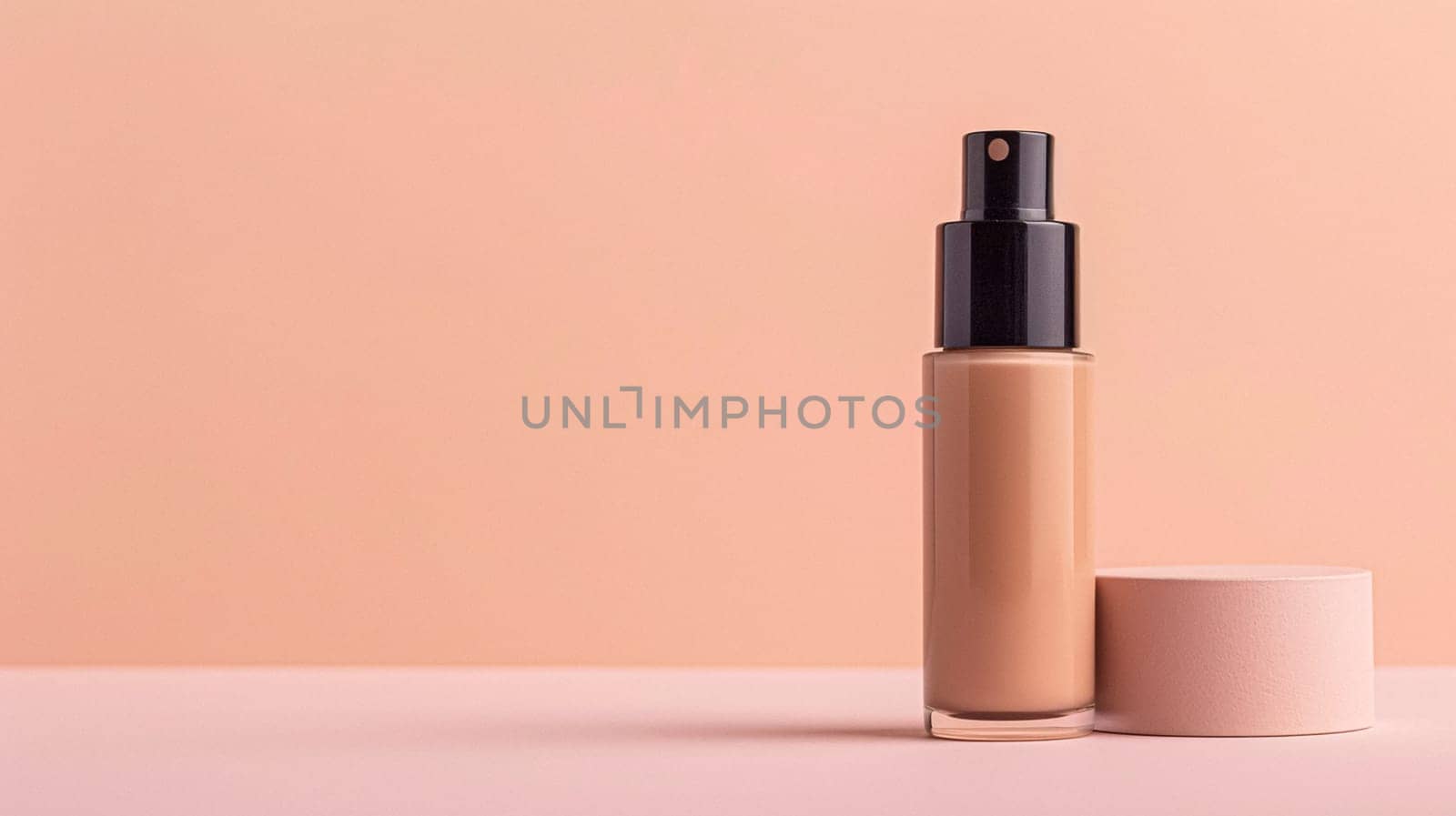 Make-up foundation cosmetics product, beige cosmetic makeup and skincare cream sample as luxury beauty brand design by Anneleven