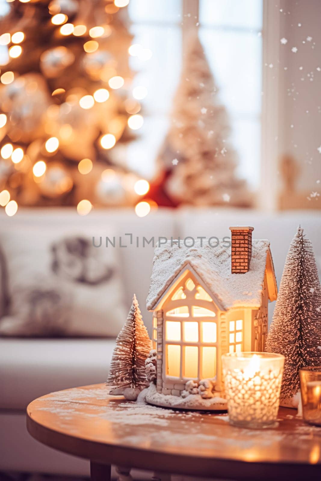 Christmas toy house home decor, country cottage style house decoration for an English countryside home, winter holiday celebration and festive atmosphere, Merry Christmas and Happy Holidays inspiration