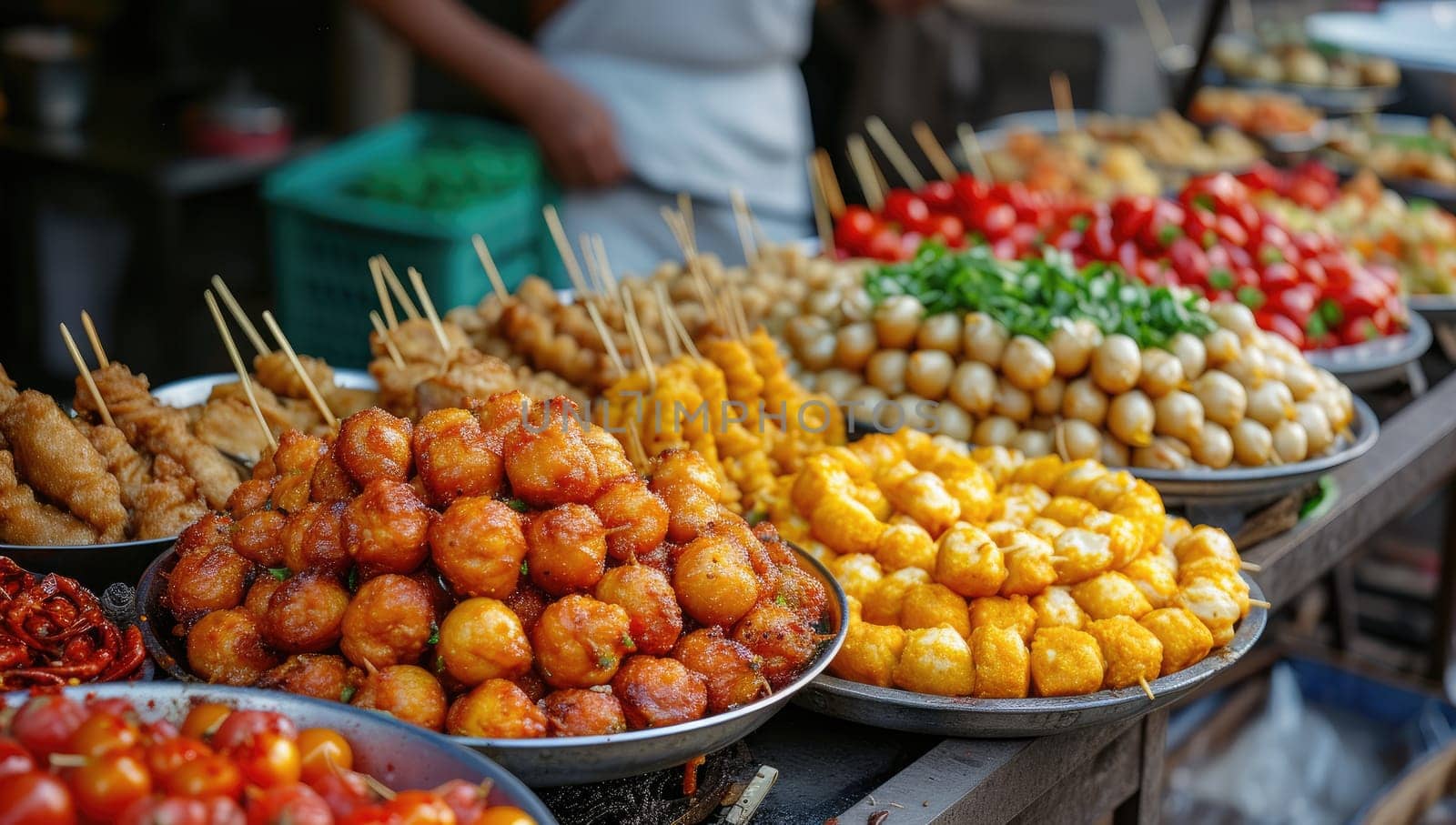 Colorful Fried Street Food