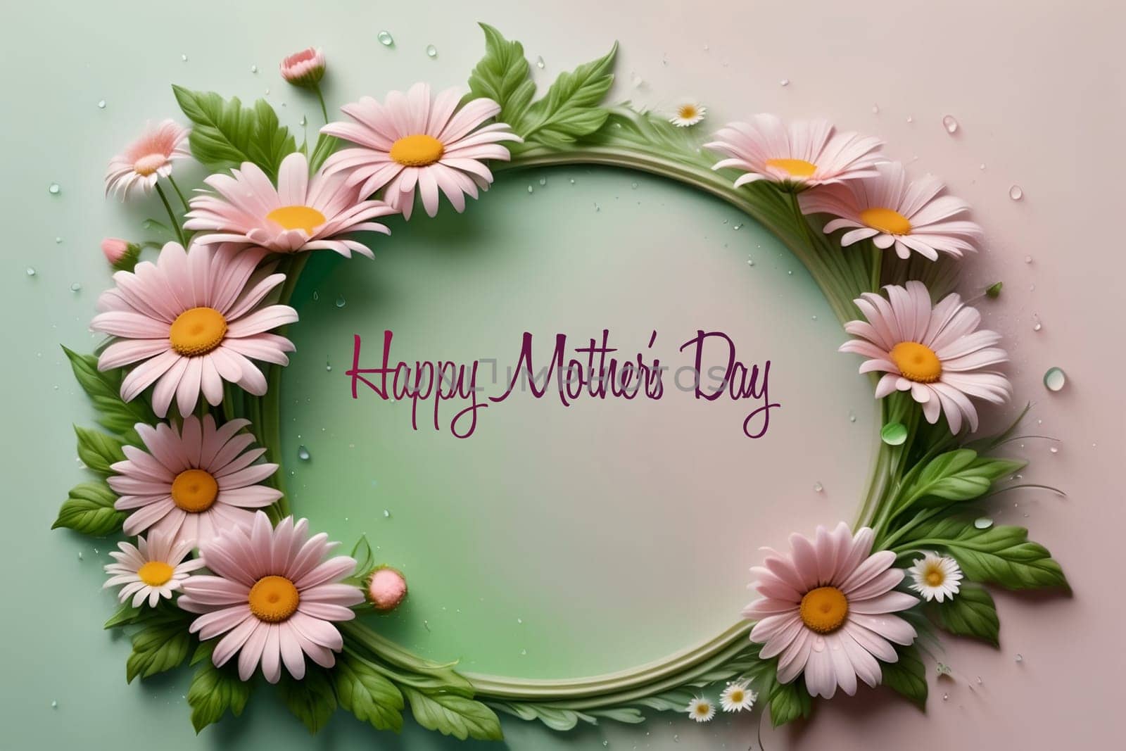beautiful abstract background with bright flowers. AI generated image.