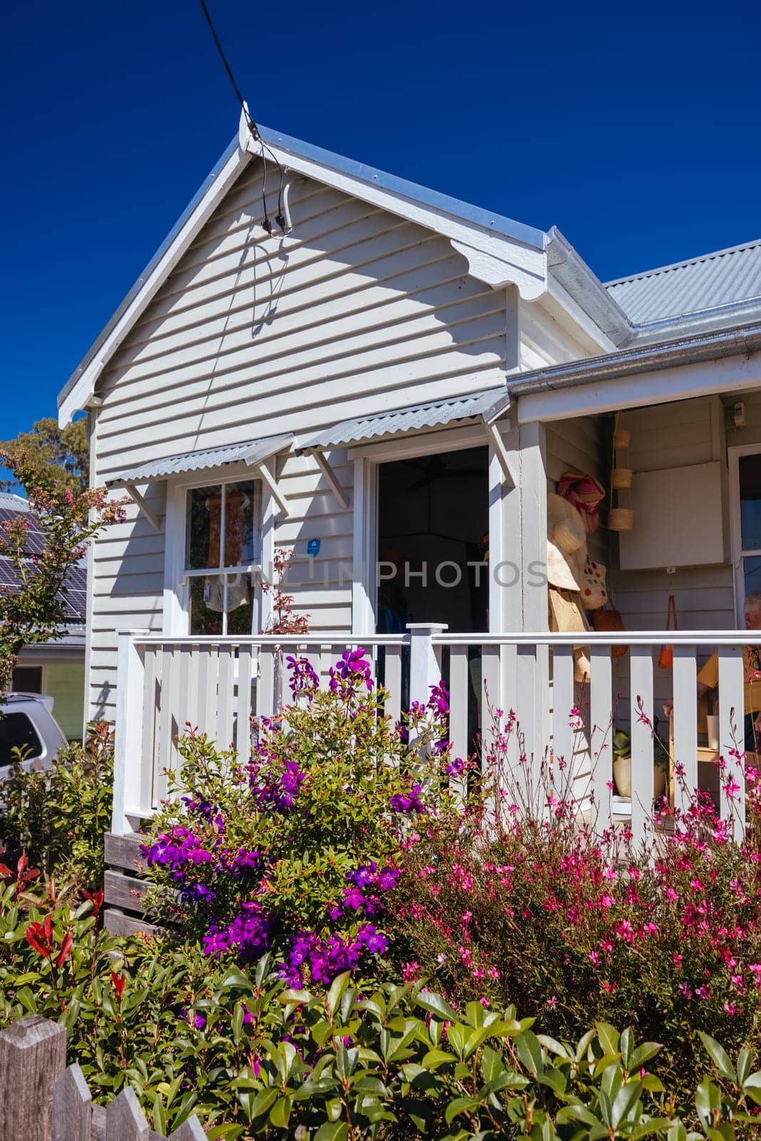 CENTRAL TILBA, AUSTRALIA - MARCH 30 2024: Central Tilba on Bate St in its idyllic setting near Narooma in New South Wales, Australia