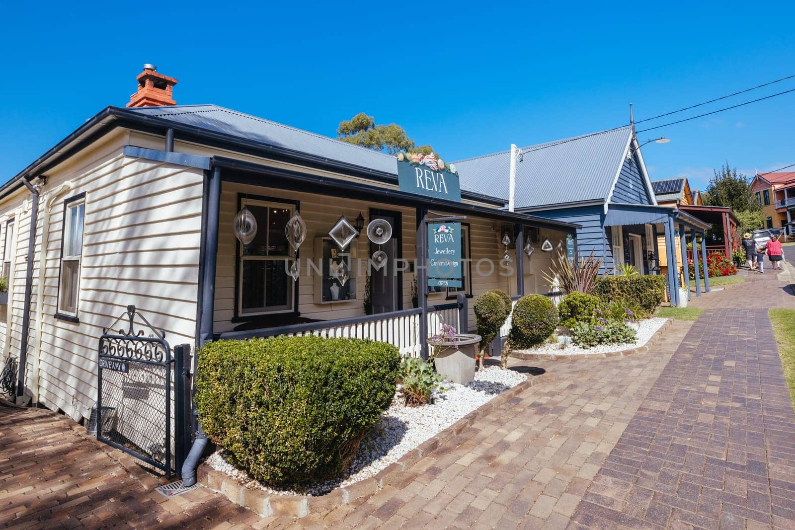 CENTRAL TILBA, AUSTRALIA - APRIL 3 2024: Central Tilba on Bate St in its idyllic setting near Narooma in New South Wales, Australia