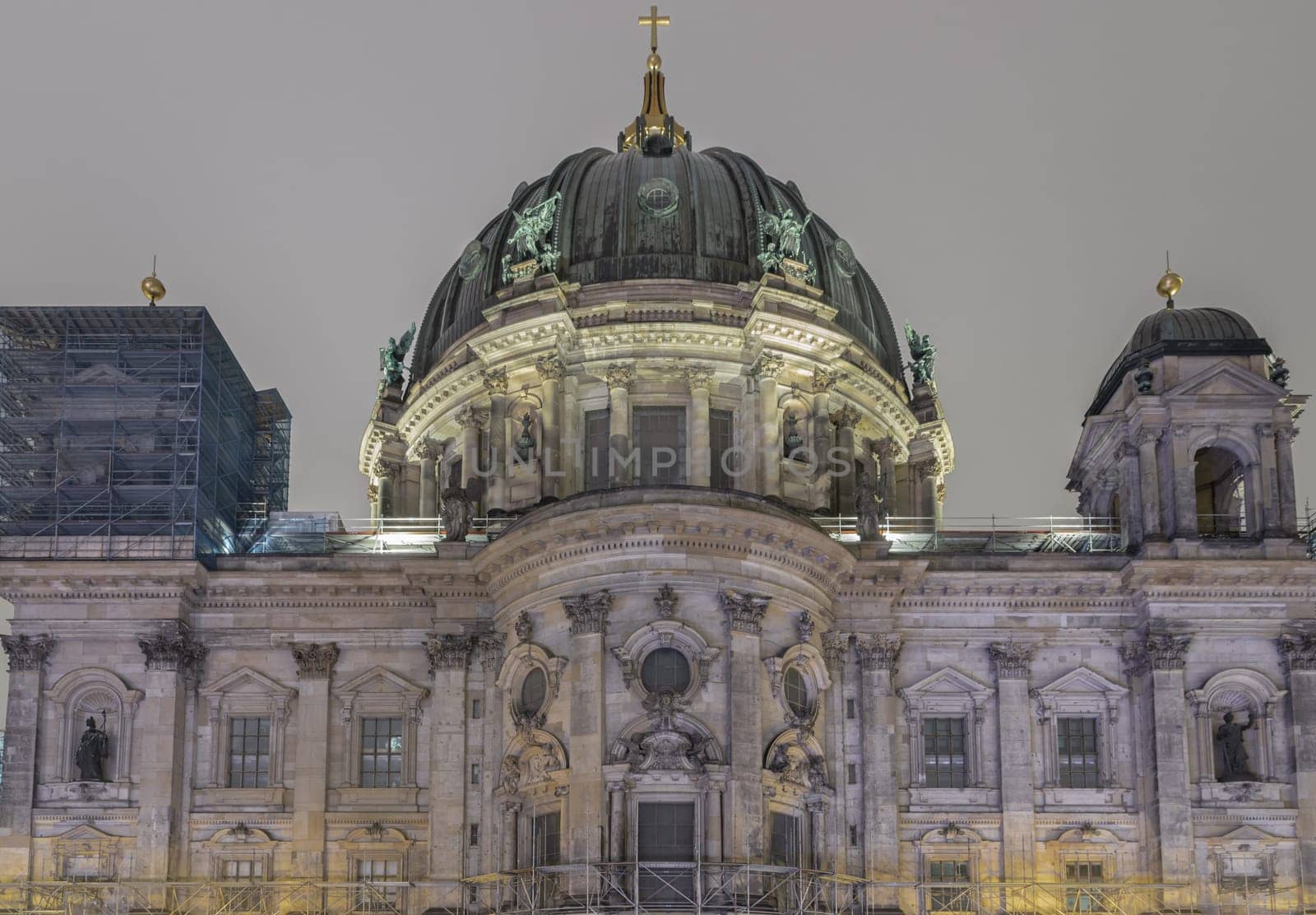 Architecture exterior of The berlin cathedral building at dusk.  by tosirikul