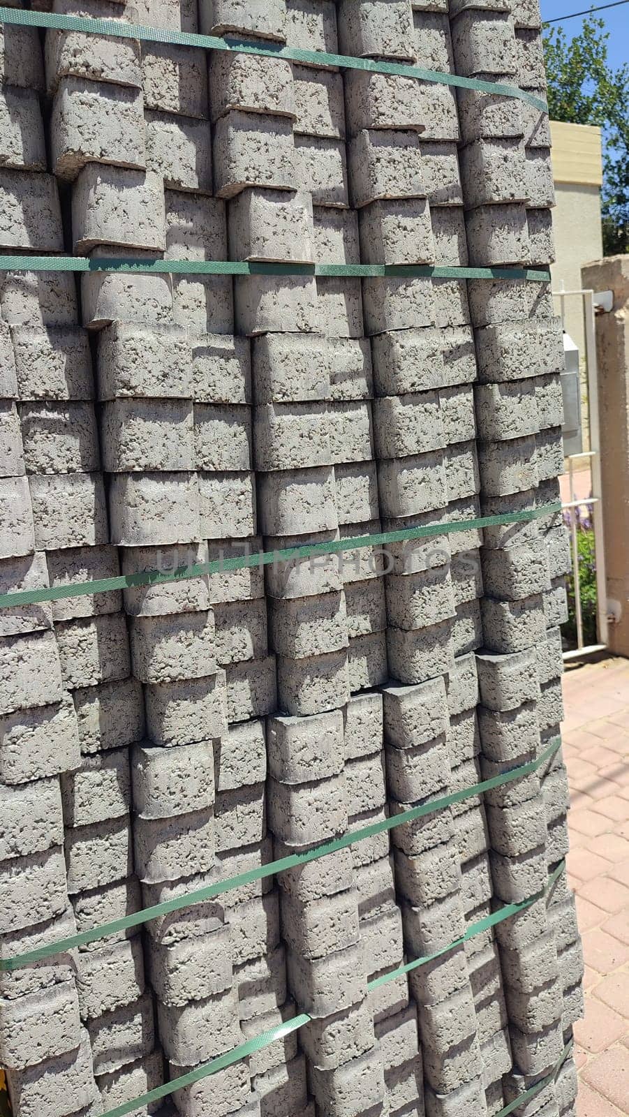 concrete blocks for road repair, construction. High quality photo