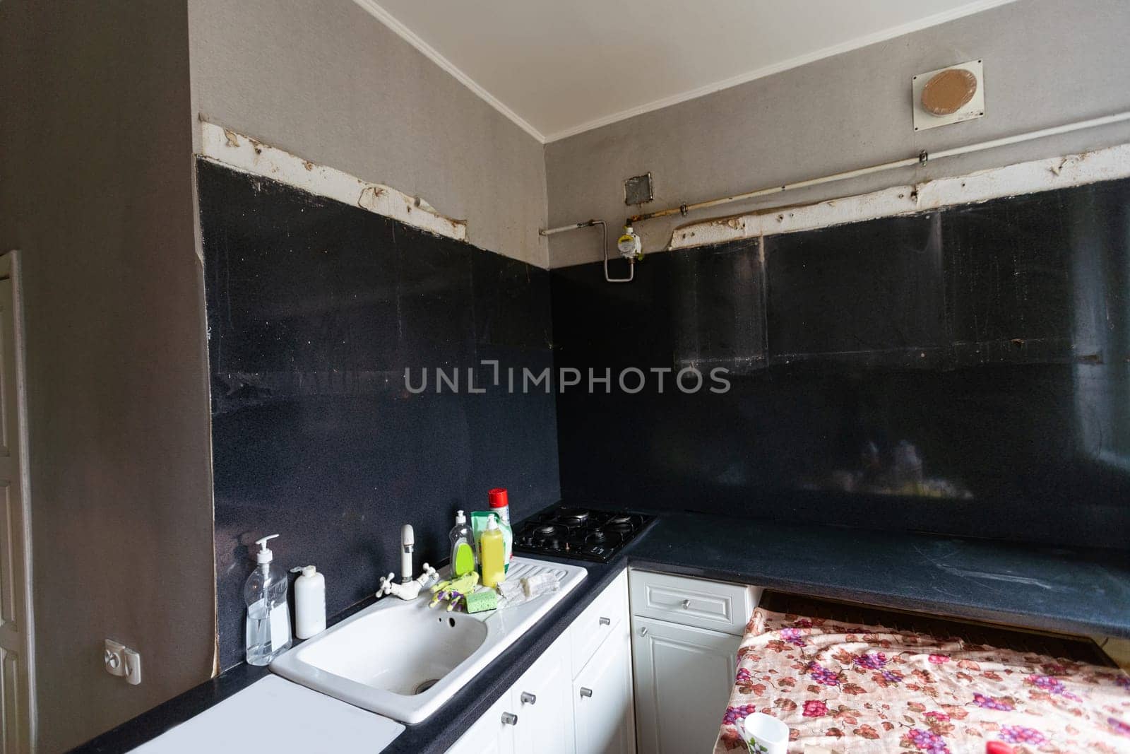 interior apartment panel house social repair russia cheap housing. High quality photo