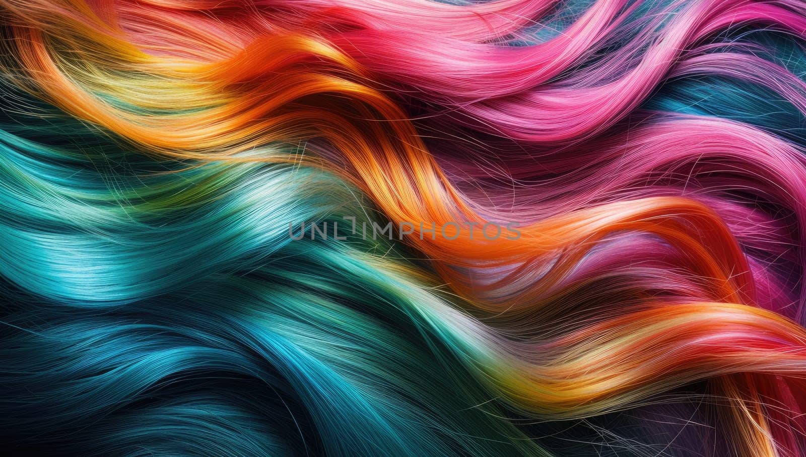 Vibrant Multicolored Hair Waves