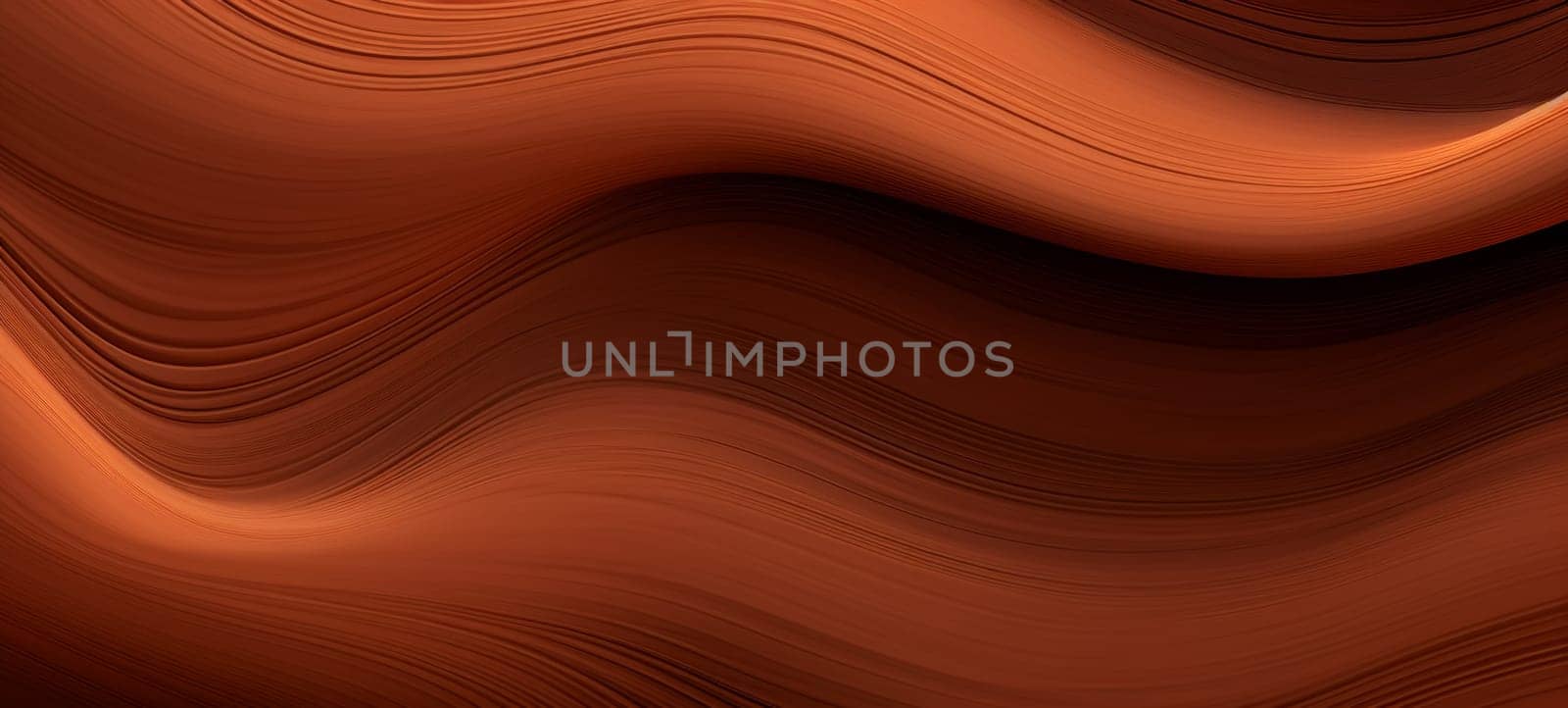 A mesmerizing abstract image showcasing waves of wooden texture in varying shades of orange, creating a visually soothing yet dynamic pattern