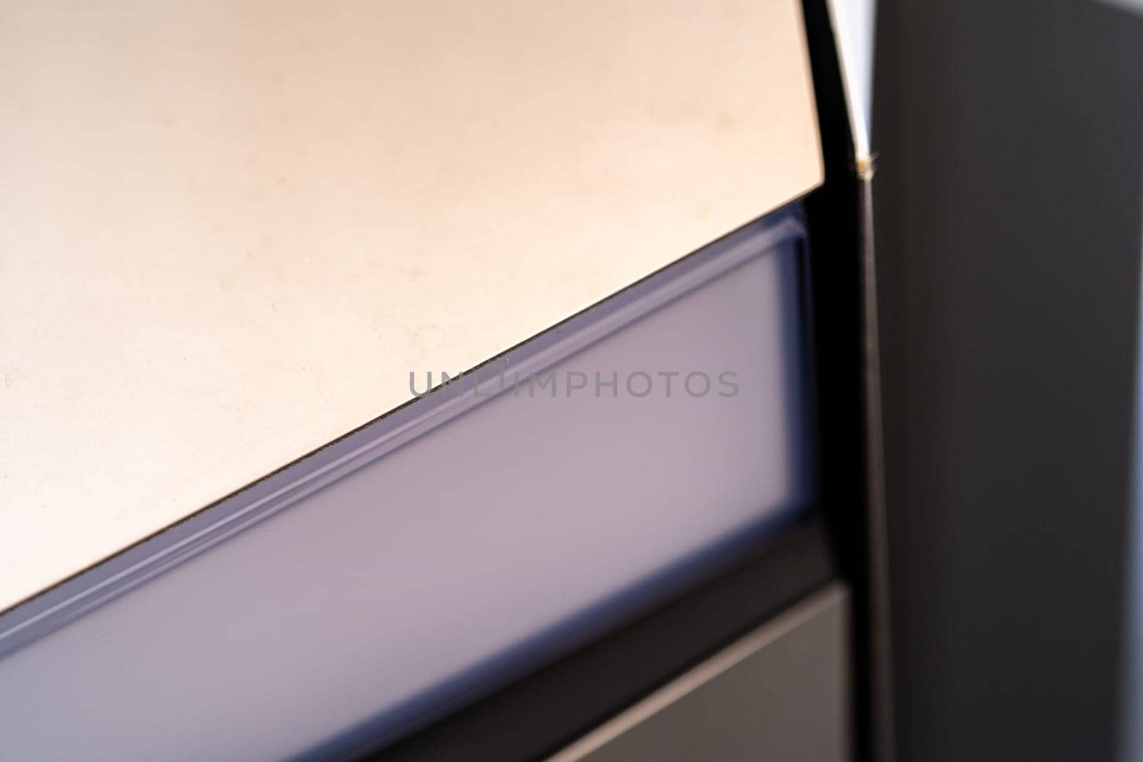 Denver, Colorado, USA-May 5, 2024-This image captures a close-up view of the sleek and modern headlight design on a Tesla Cybertruck, highlighting the smooth lines and futuristic aesthetic.