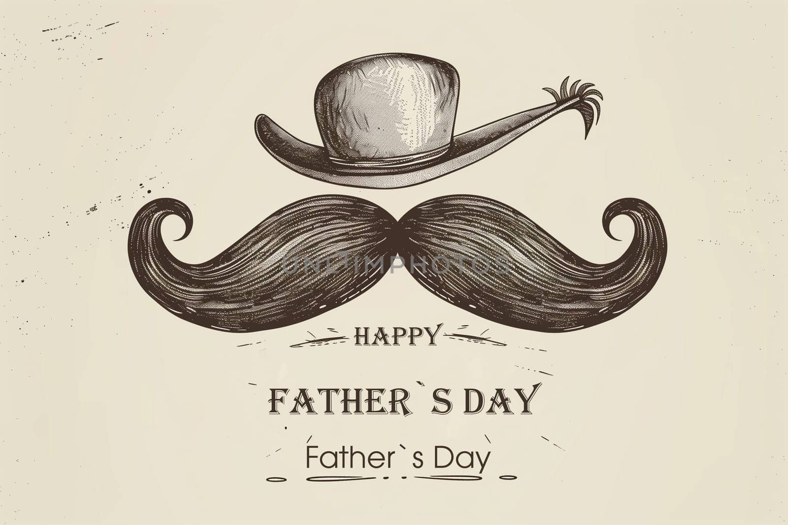 Fathers Day Card With Mustache and Top Hat by Sd28DimoN_1976