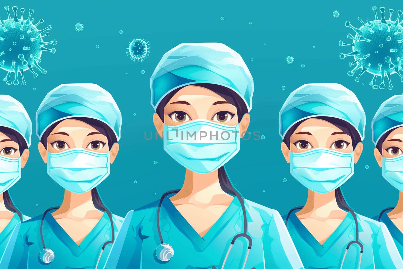 Group of Doctors Wearing Surgical Masks by Sd28DimoN_1976